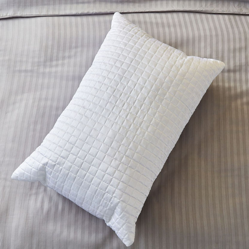 Jonas Plain Quilted Sateen Pillow - 50x75 cm-Duvets and Pillows-image-2