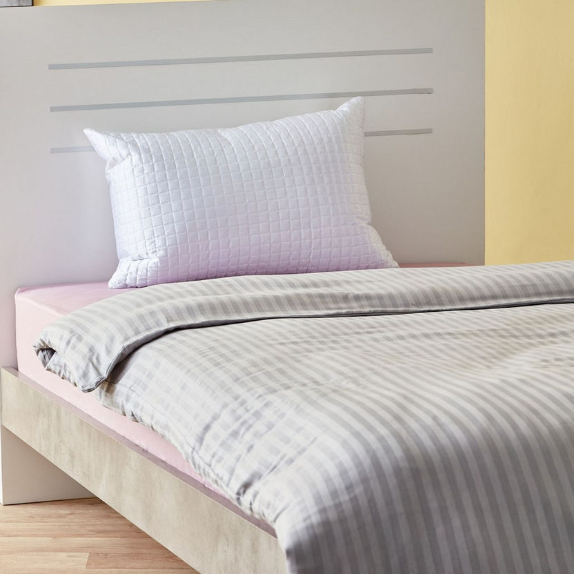 Jonas Plain Quilted Sateen Pillow - 50x75 cm-Duvets and Pillows-image-4