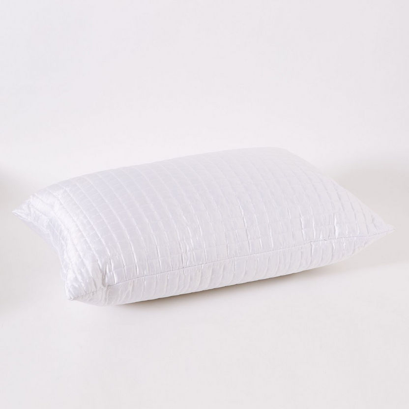Jonas Plain Quilted Sateen Pillow - 50x75 cm-Duvets and Pillows-image-5