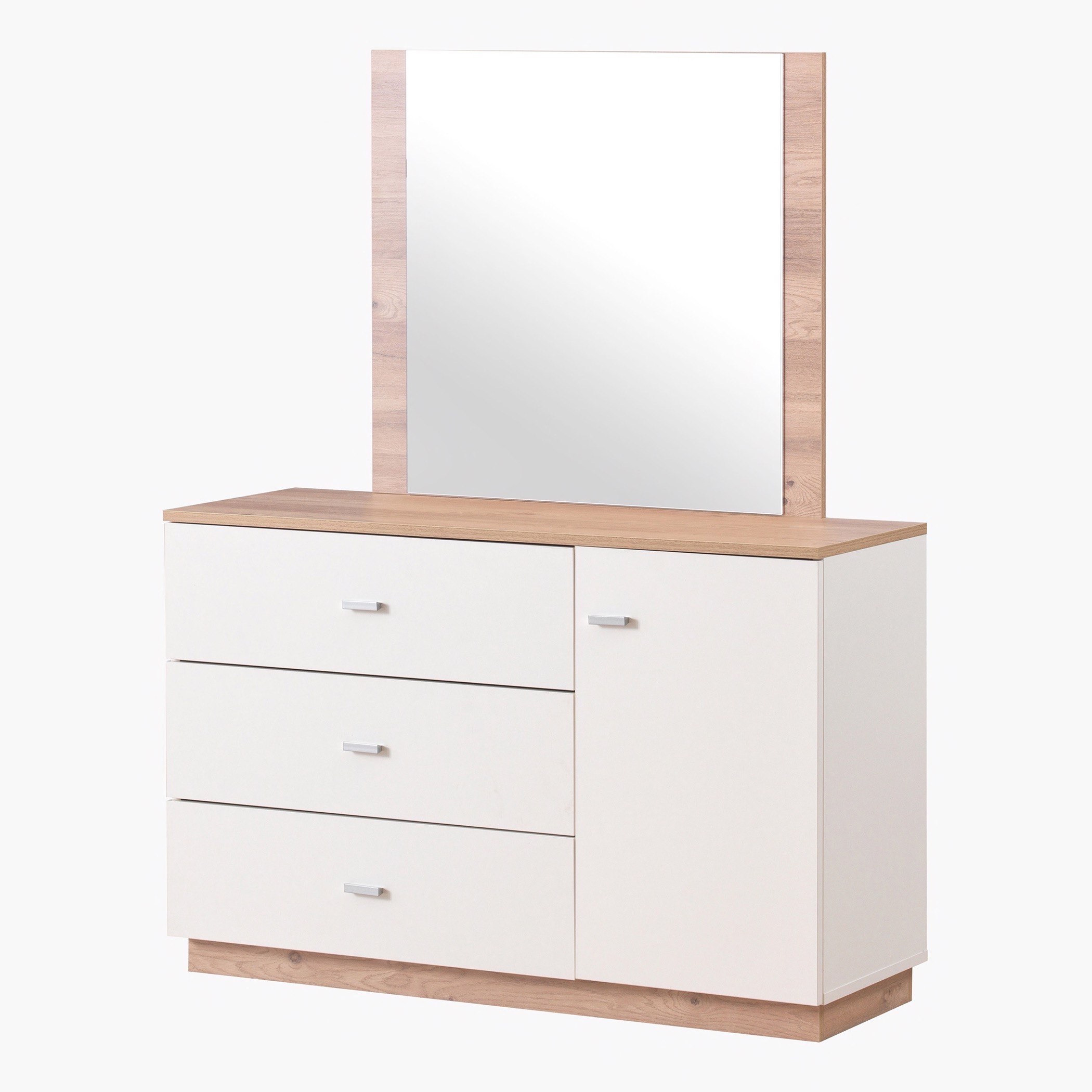 طاولة تزيين رئيسية بثلاثة أدراج وباب مع مرآة من مونلايت-hbxfurniture-bedroom-dressersandmirrors-image-4