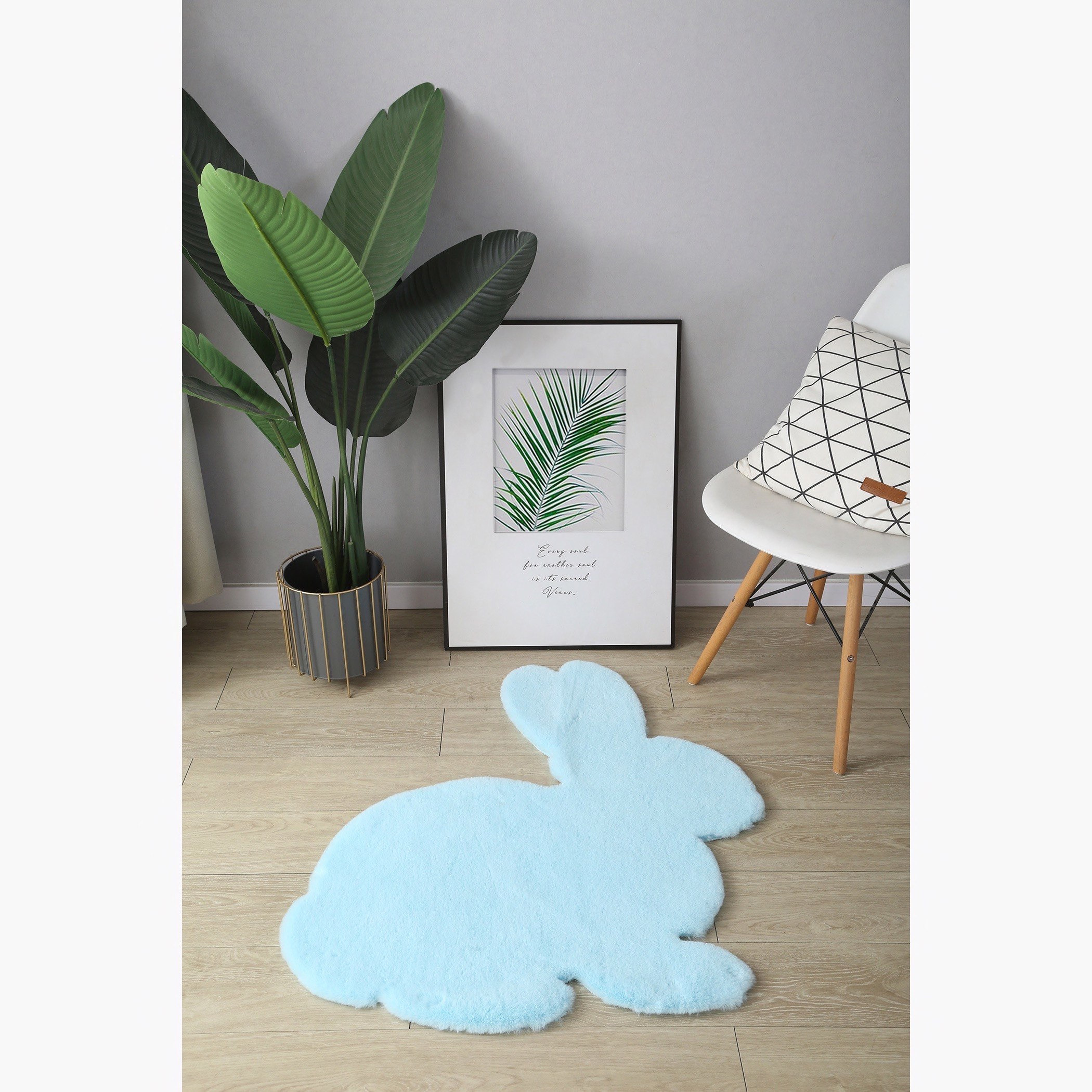 سجادة فائقة النعومة بتصميم أرنب من بن - 80x90 سم-hbxhomeware-hbxkidsandyouth-image-1