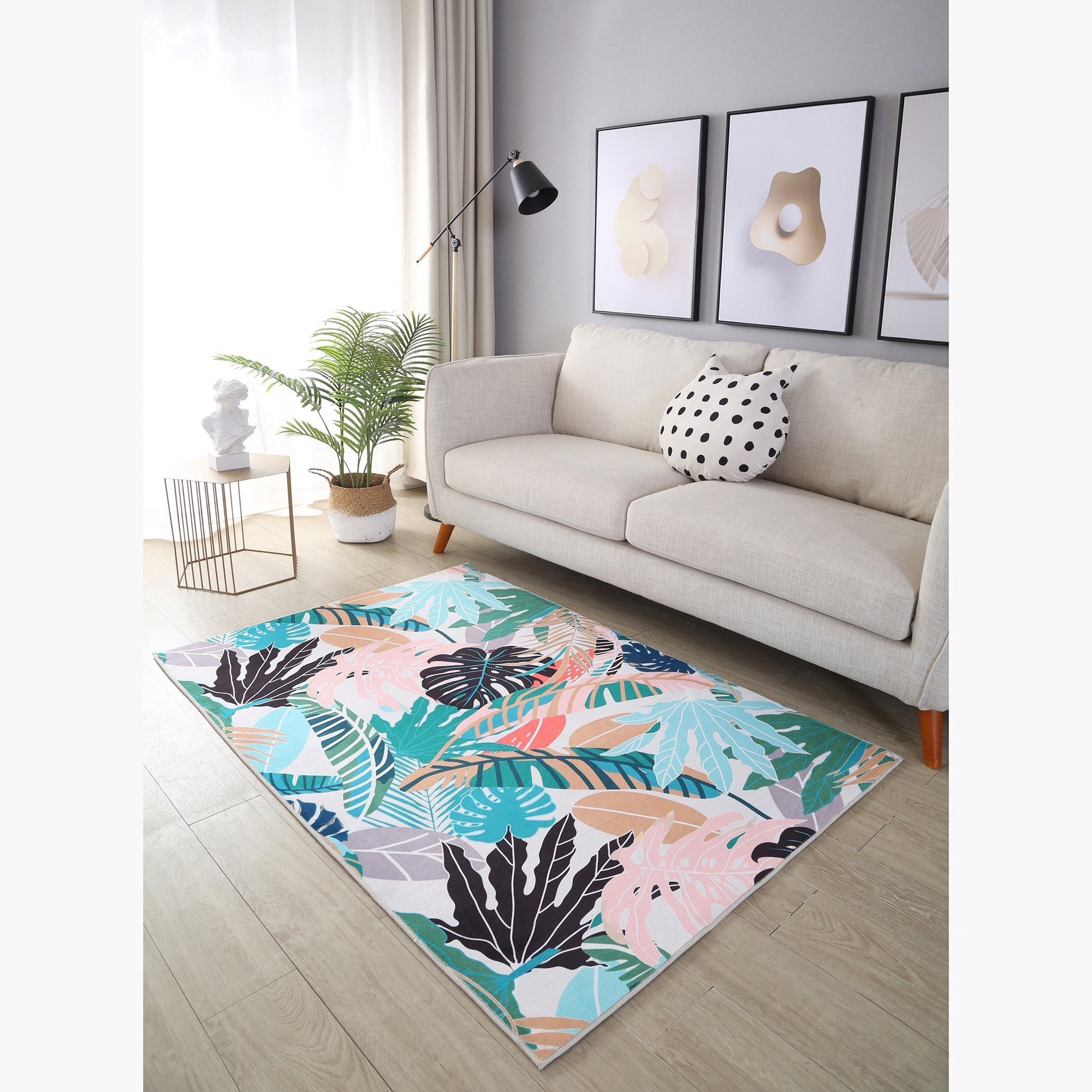 سجادة فلانيل بطبعات استوائية من بن أوشيانيا - 110x160 سم-hbxhomeware-hbxkidsandyouth-image-1