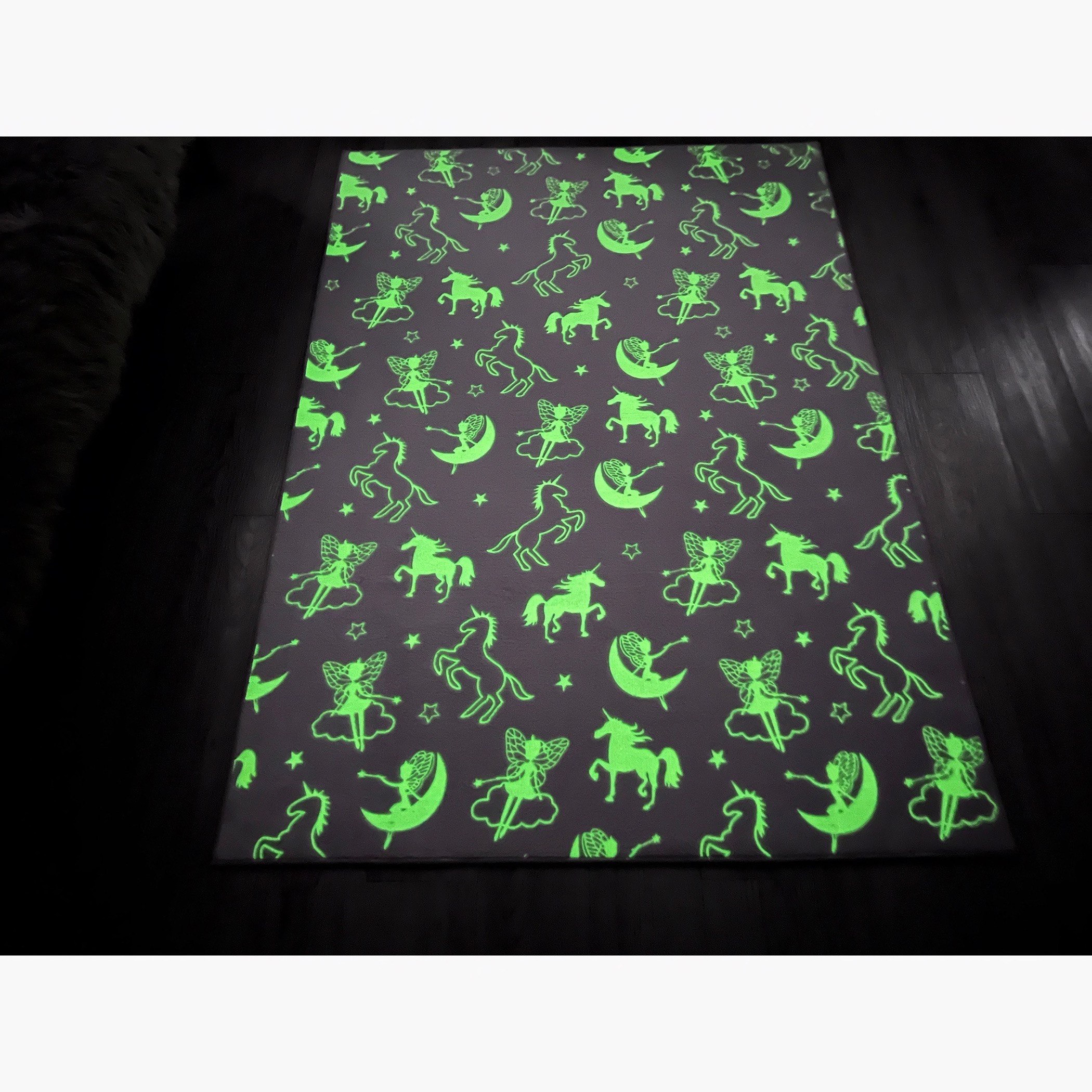 Ben Unicorn Luminescence Glow-in-the-Dark Rug - 110x160 cm-hbxhomeware-hbxkidsandyouth-image-6
