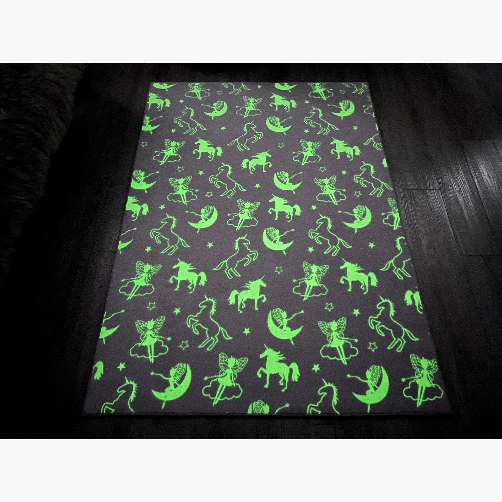 Ben Unicorn Luminescence Glow-in-the-Dark Rug - 110x160 cm-hbxhomeware-hbxkidsandyouth-image-7