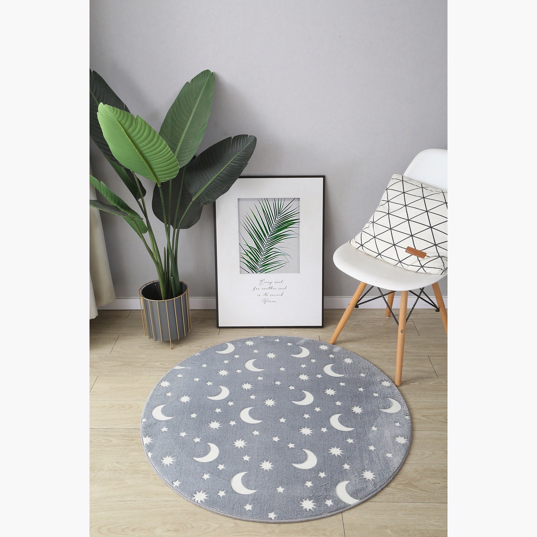 سجادة بتصميم قمر تتوهج في الظلام من بن - 100 سم-hbxhomeware-hbxkidsandyouth-image-1