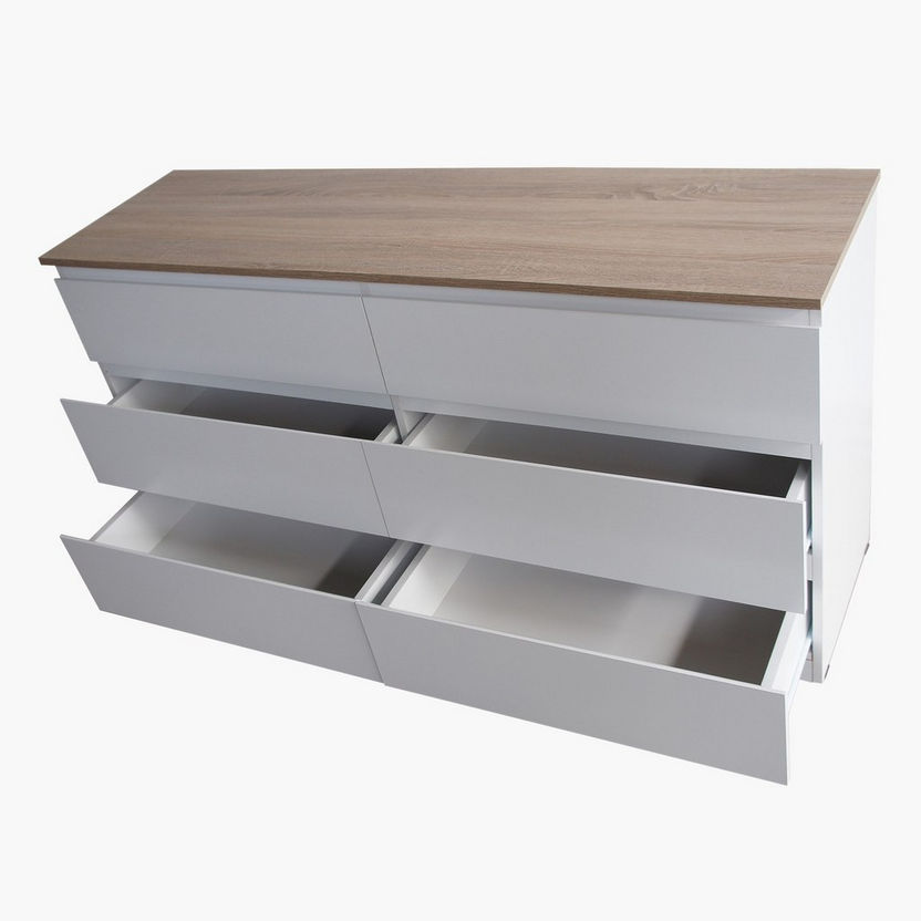 Kulltorp 6-Drawer Double Dresser without Mirror-Dressers and Mirrors-image-3