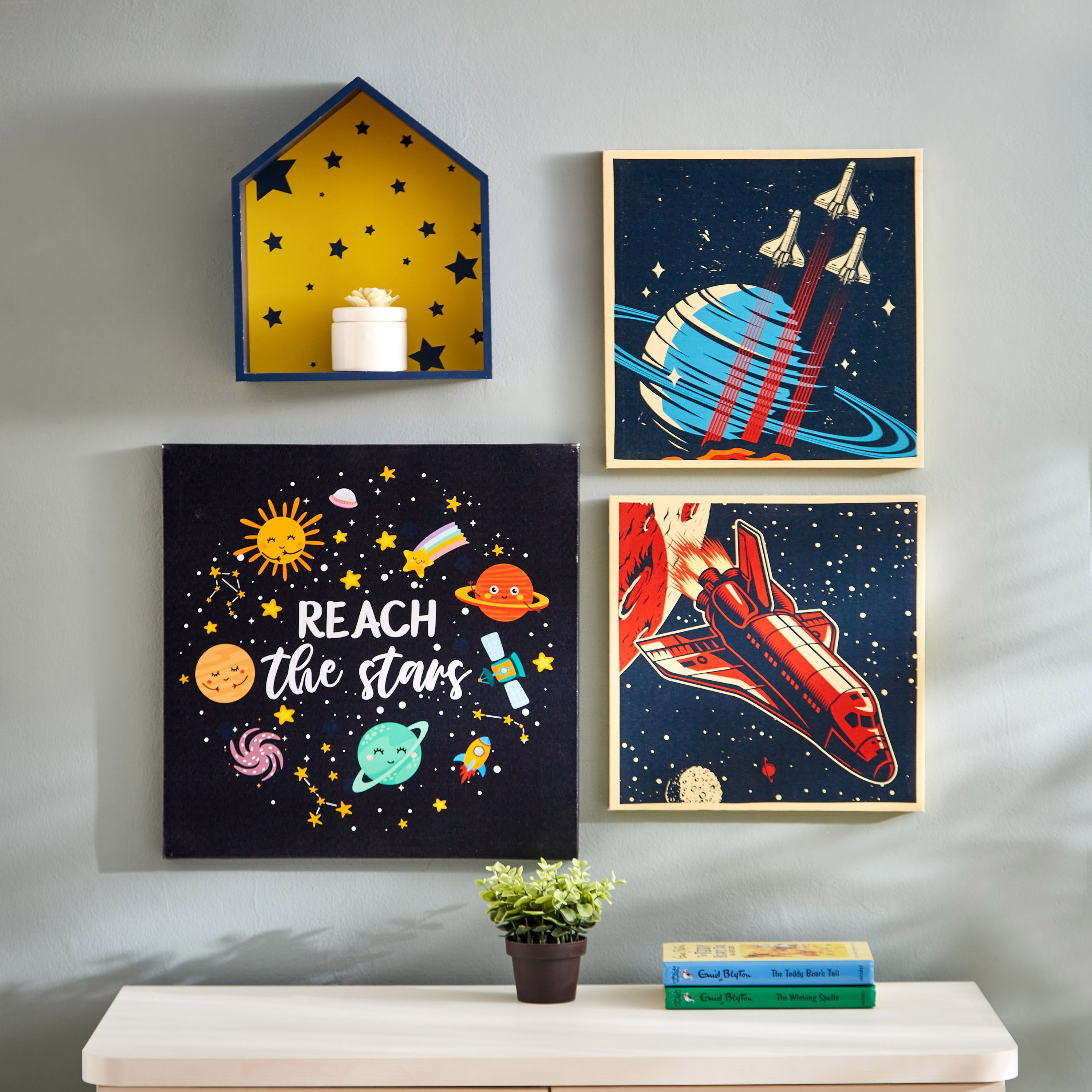 طقم زينة كانفاس قطعتين يور ماي يونيفيرس من أرتيستري - 30x30x1.8 سم-hbxhomeware-hbxkidsandyouth-image-6