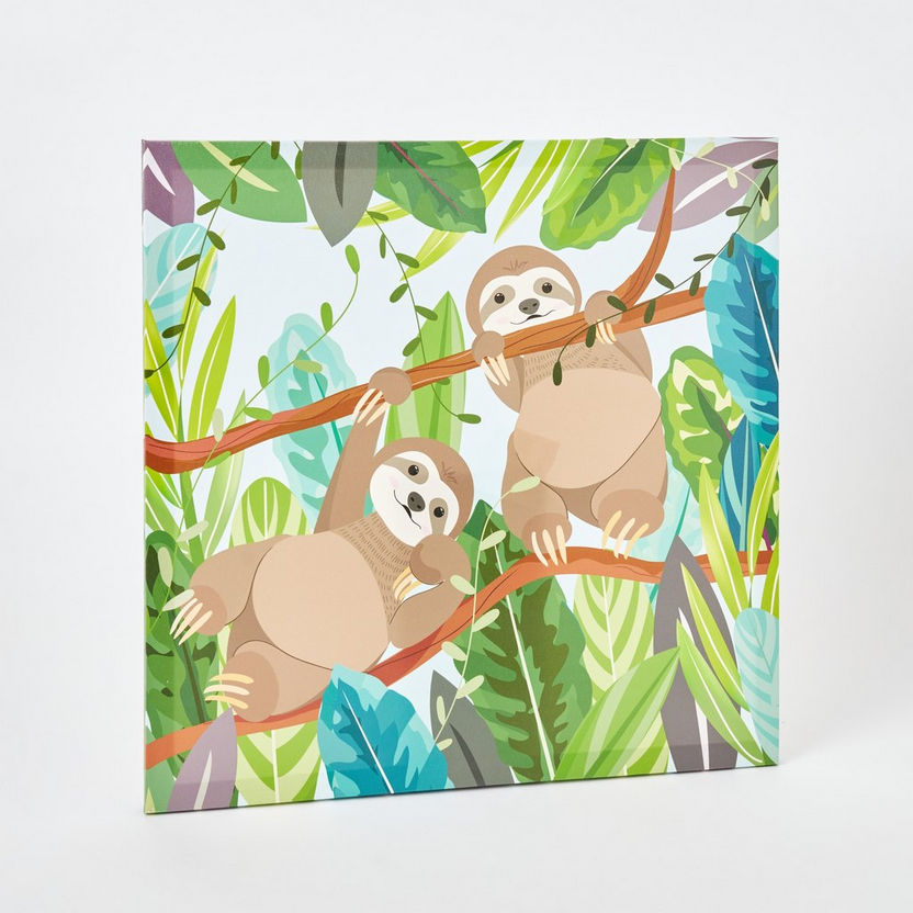 Artistry Sloths on Branch Canvas - 40x40x1.8 cm-Framed Pictures-image-6