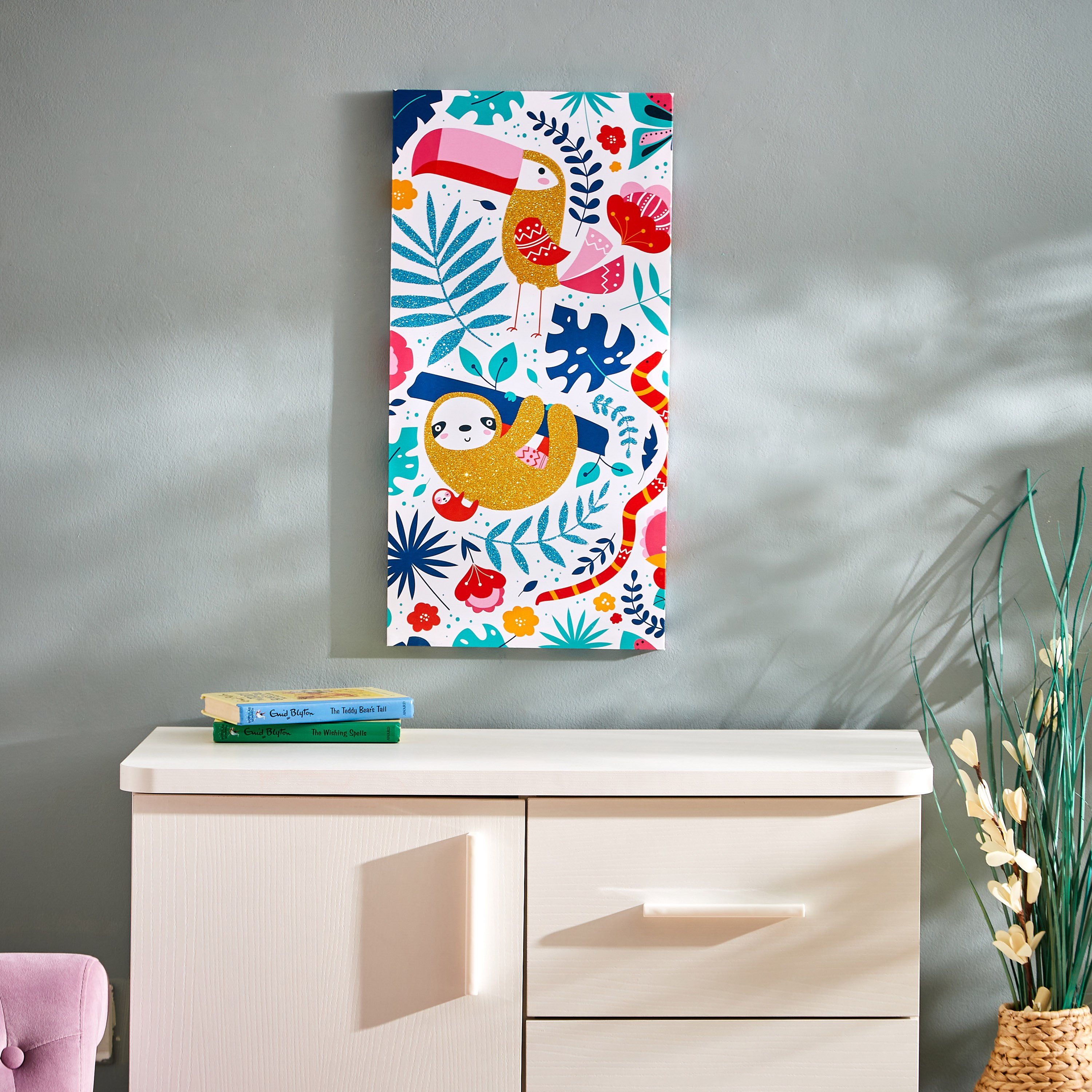 زينة حائط كانفاس بتفاصيل لامعة من آرتستري - 30x60x1.8 سم-hbxhomeware-hbxkidsandyouth-image-1