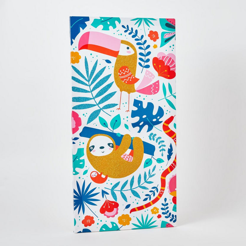 Artistry Jungle Toucan and Sloth Canvas with Glitter Detail - 30x60x1.8 cm-Framed Pictures-image-6