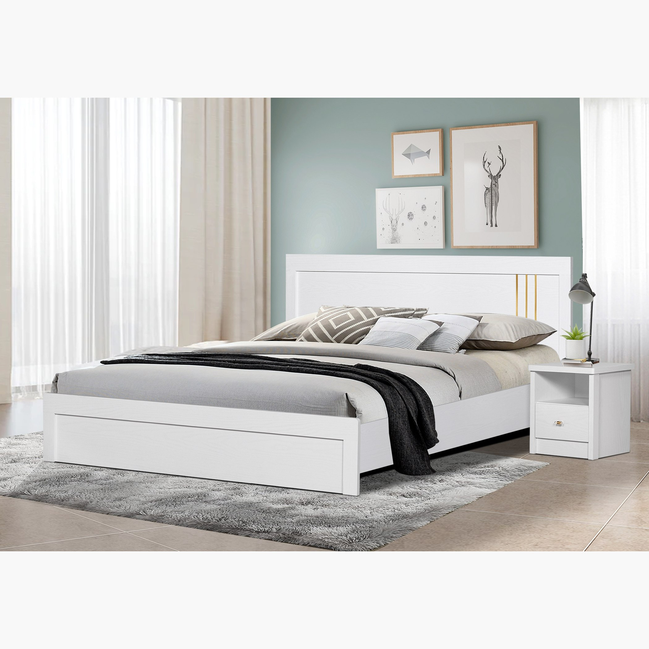 Cornwall King Bed - 180x200 cm-hbxfurniture-bedsandbedsets-beds-king-image-1