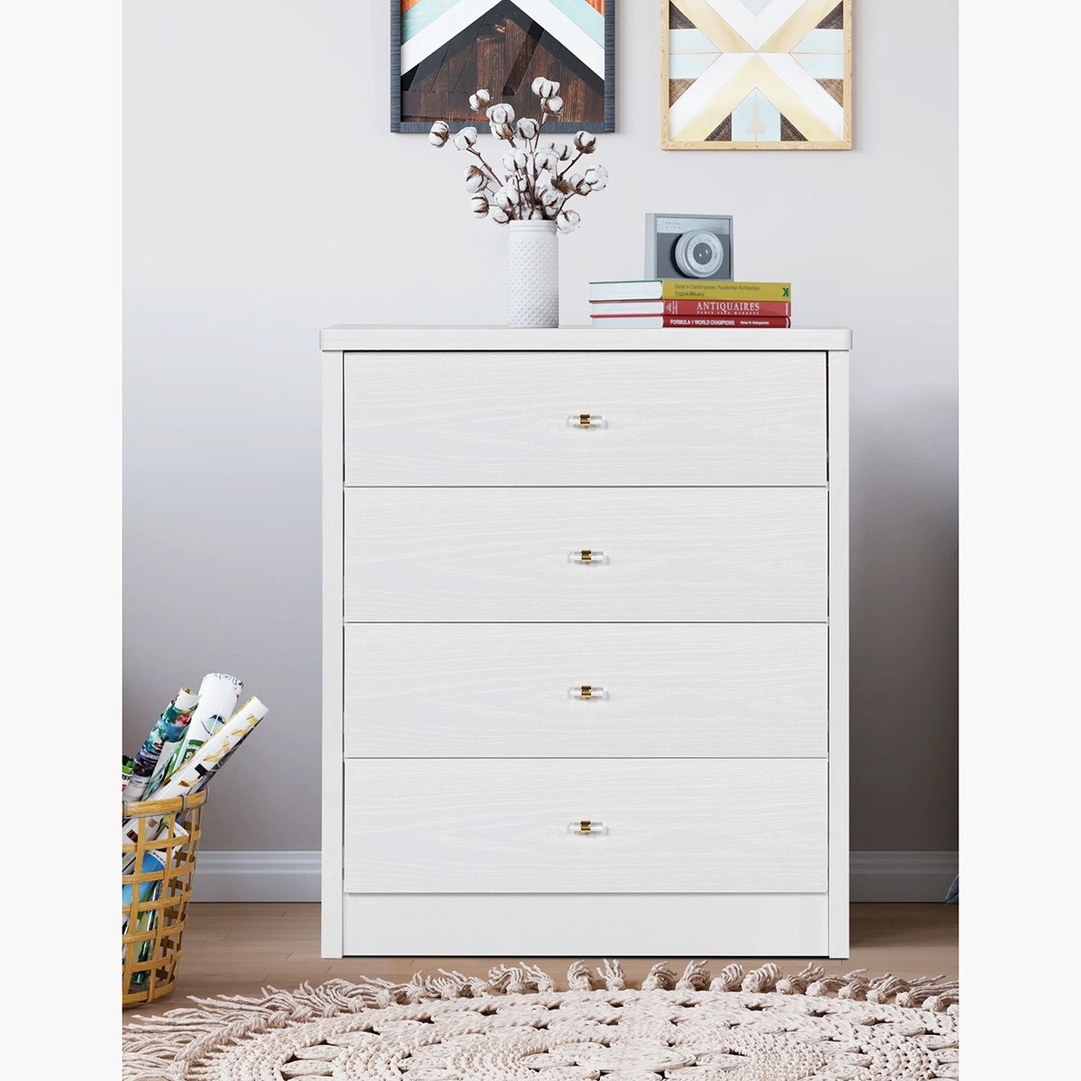 وحدة 4 أدراج من كورنوال-hbxfurniture-dressersandchests-chestofdrawers-image-1