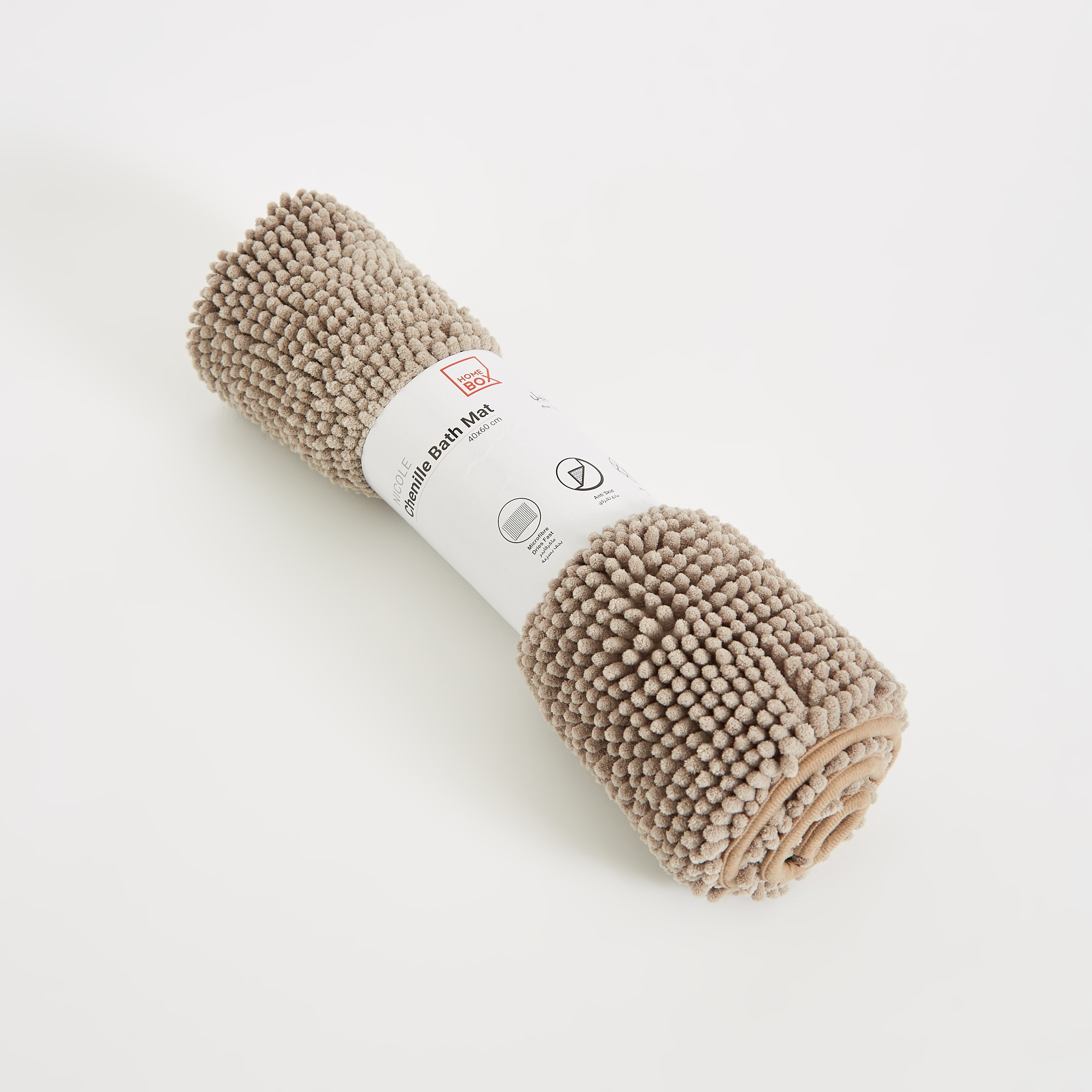 Nicole Anti Skid Foam Padded Chenille Bath Mat 40X60 cm-hbxbedroom-floorcoverings-bathmats-image-5