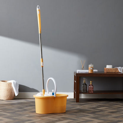 Easy Spin Mop Bucket with Wheels - 7 L-Cleaning Accessories-image-0