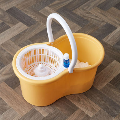 Easy Spin Mop Bucket with Wheels - 7 L-Cleaning Accessories-image-1