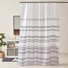Nexus Printed Shower Curtain with 12 Hooks - 180x200 cm
