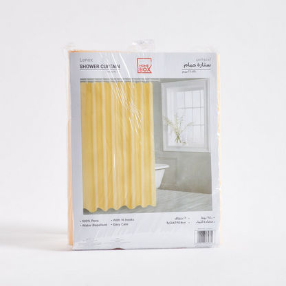 Lenox Solid Shower Curtain with 16 Hooks - 180x240 cm