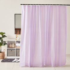 Nexus Solid Shower Curtain with 16 Hooks - 180x240 cms