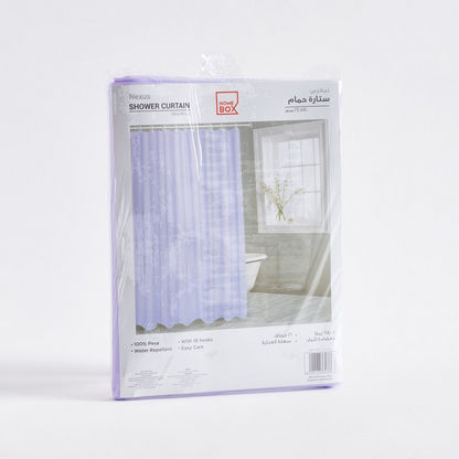 Nexus Solid Shower Curtain with 16 Hooks - 180x240 cms