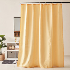 Lenox Solid Jacquard Shower Curtain with 12 Hooks - 180x200 cms