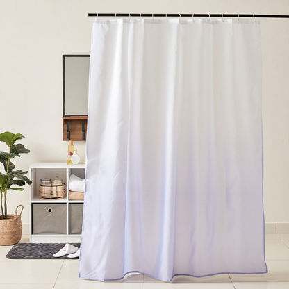 Nexus Polyester Shower Curtain with 12 Hooks - 180x180 cm