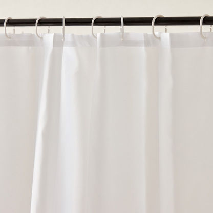 Nexus Polyester Shower Curtain with 12 Hooks - 180x180 cms