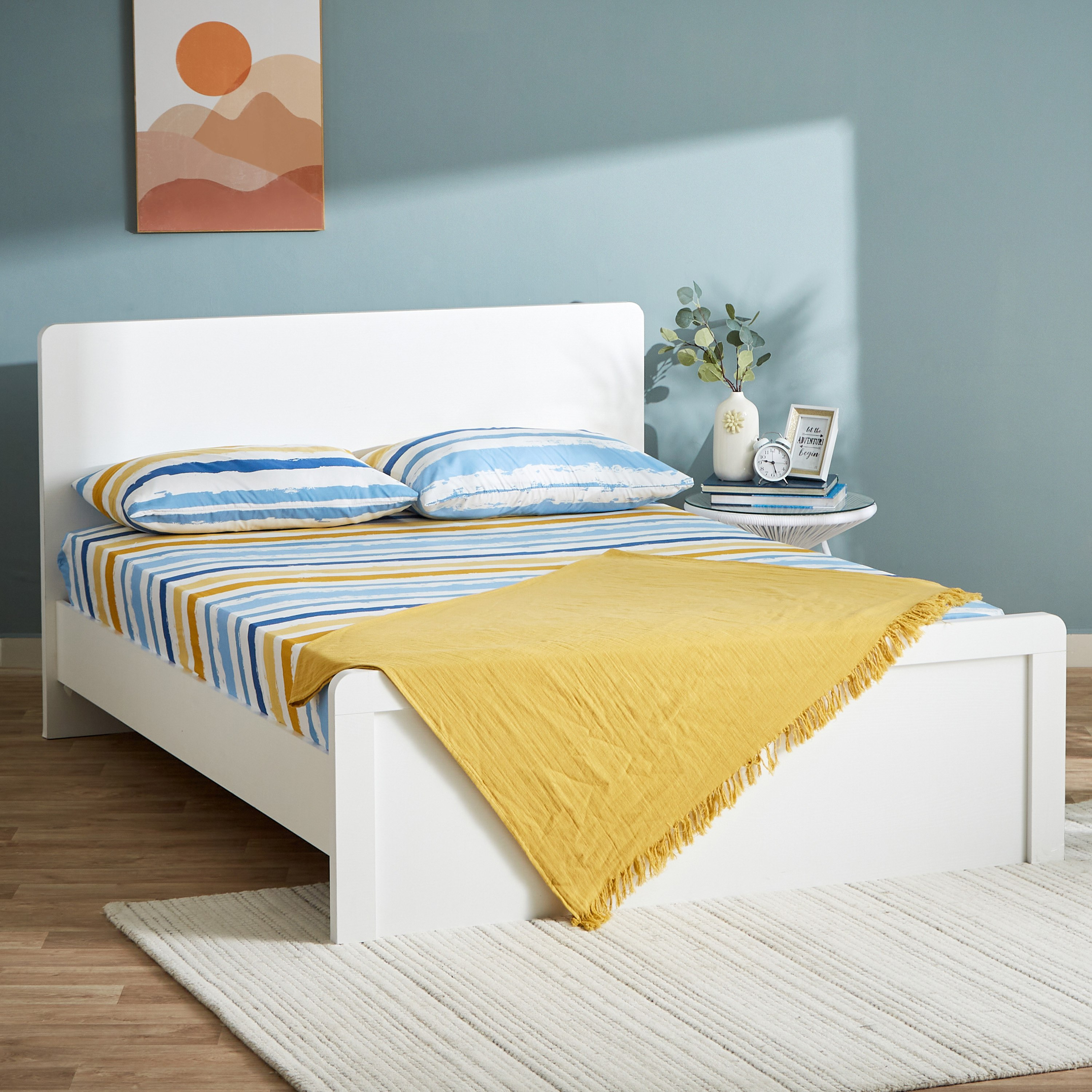 Ontario Brushed Strock King Fitted Sheet - 180x200+20 cm-hbxhomeware-hbxbedroom-image-6