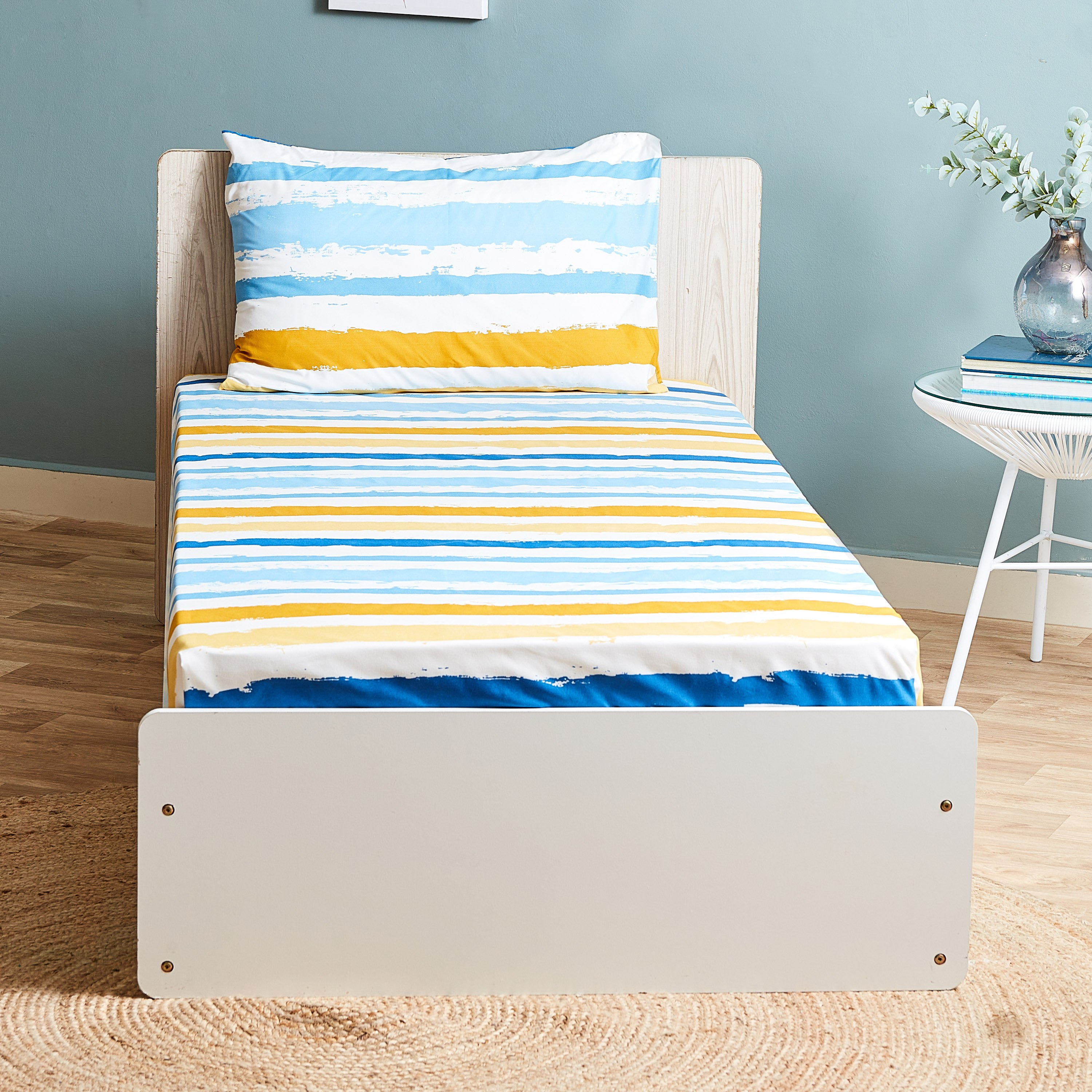 طقم شرشف مسّطح فردي من أونتاريو براشد ستروك - 140×240 سم-hbxhomeware-hbxbedroom-image-2