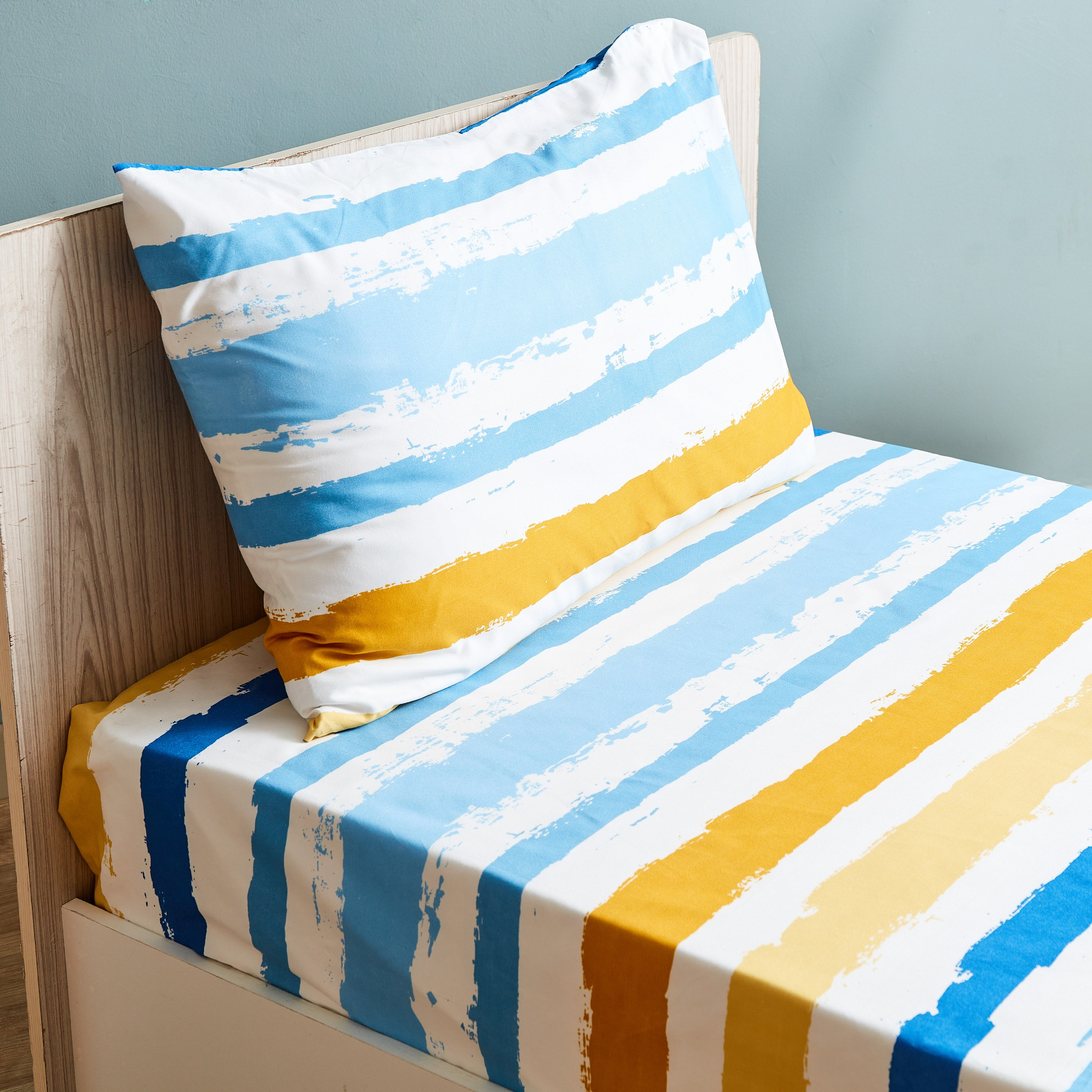 طقم شرشف مسّطح فردي من أونتاريو براشد ستروك - 140×240 سم-hbxhomeware-hbxbedroom-image-3