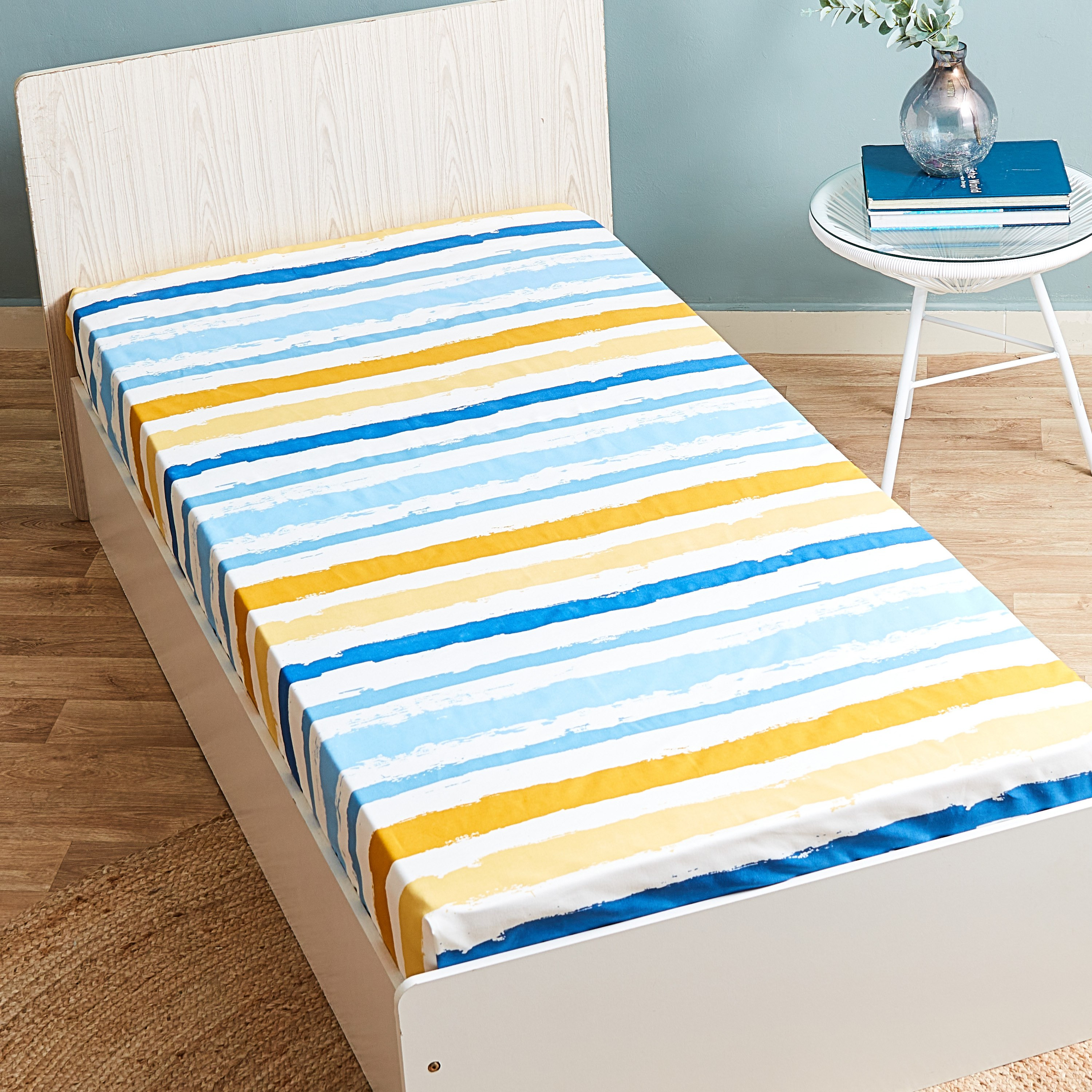 طقم شرشف مسّطح فردي من أونتاريو براشد ستروك - 140×240 سم-hbxhomeware-hbxbedroom-image-4