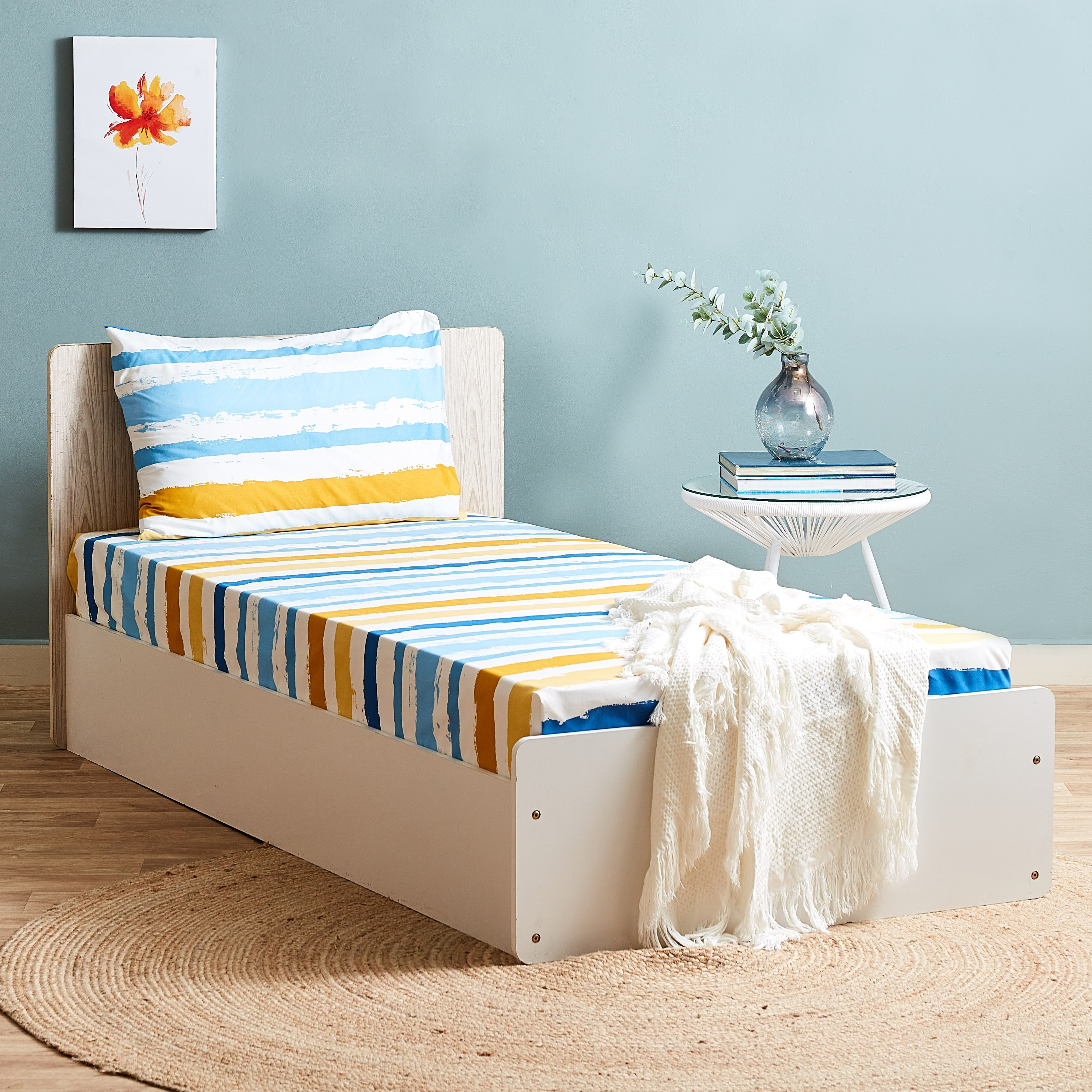 طقم شرشف مسّطح فردي من أونتاريو براشد ستروك - 140×240 سم-hbxhomeware-hbxbedroom-image-8