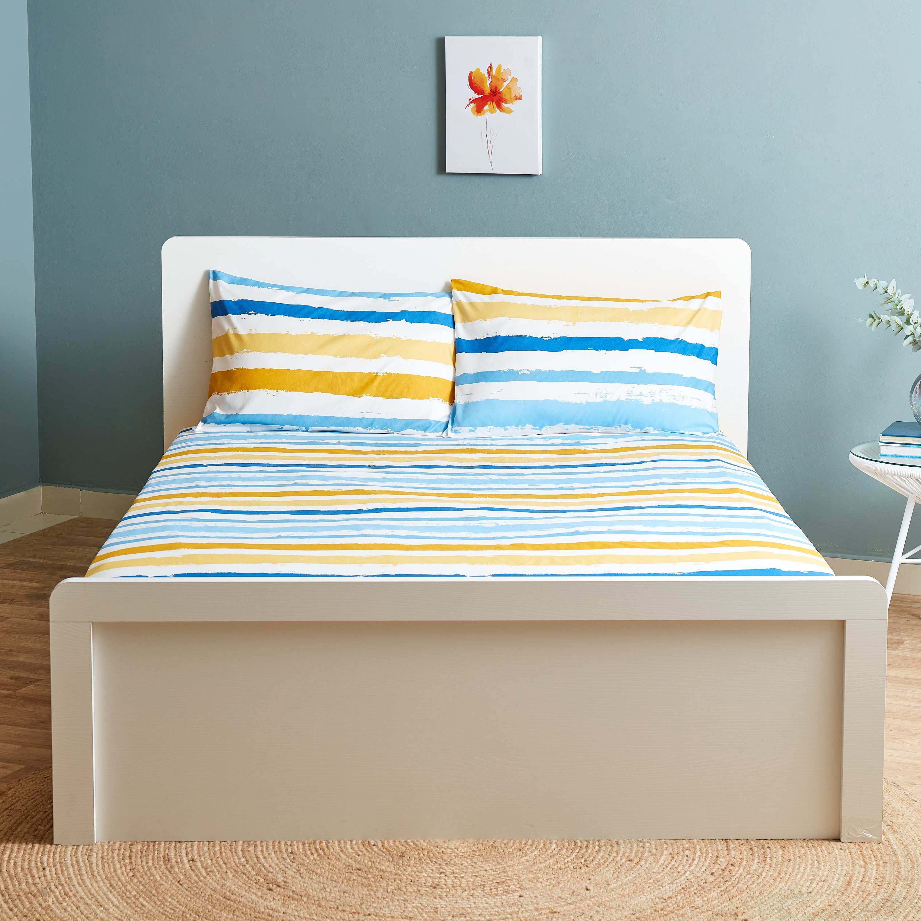 طقم شرشف مسطّح كينج 3 قطع من أونتاريو براشد ستروك - 240x240 سم-hbxhomeware-hbxbedroom-image-2