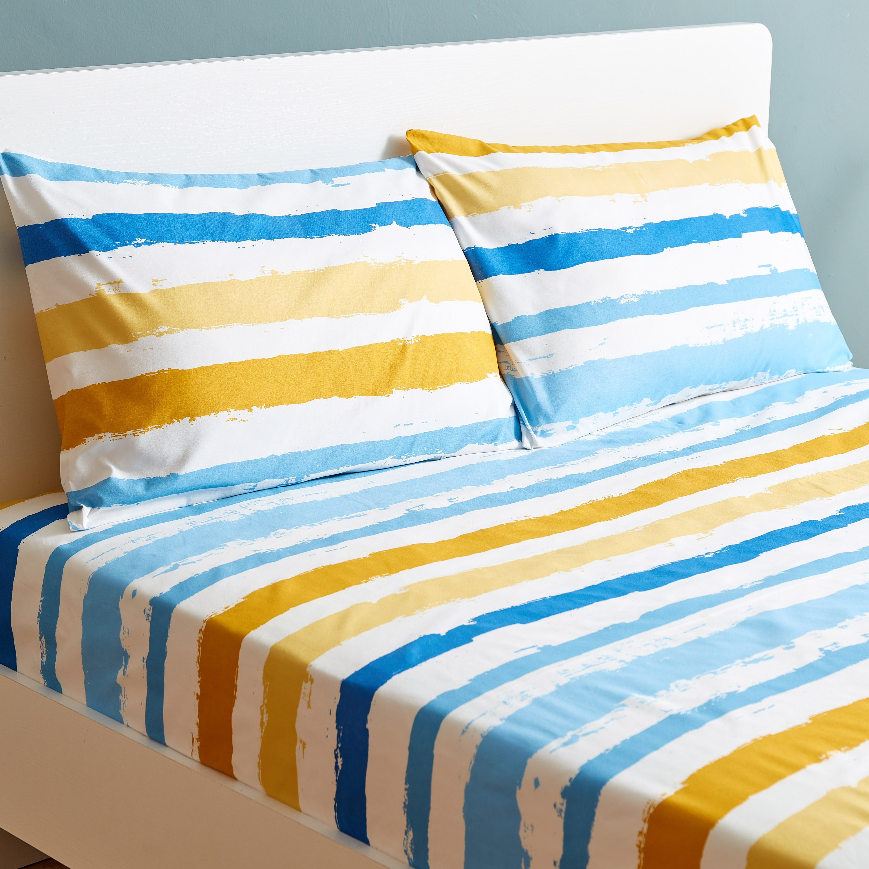طقم شرشف مسطّح كينج 3 قطع من أونتاريو براشد ستروك - 240x240 سم-hbxhomeware-hbxbedroom-image-3