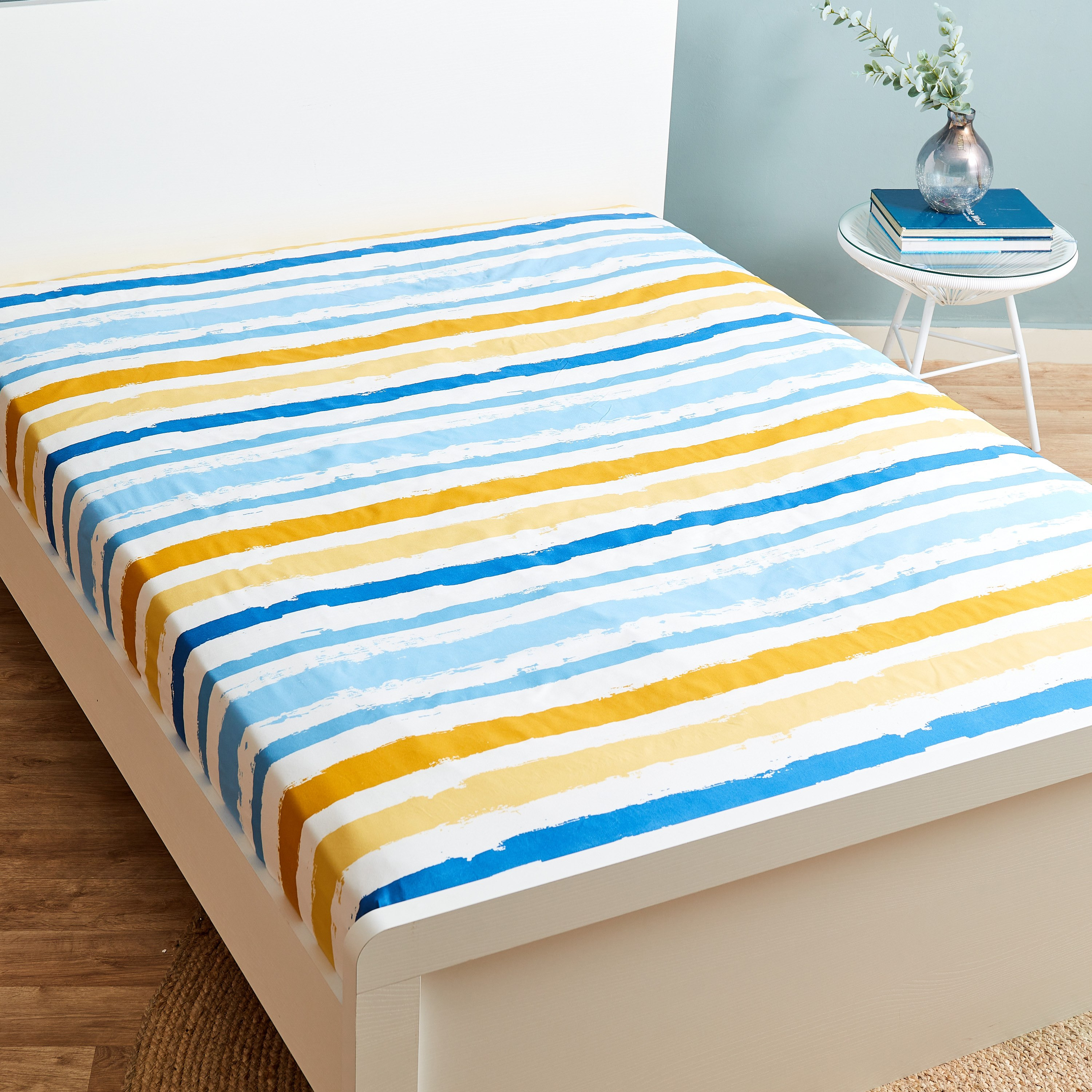 طقم شرشف مسطّح كينج 3 قطع من أونتاريو براشد ستروك - 240x240 سم-hbxhomeware-hbxbedroom-image-4