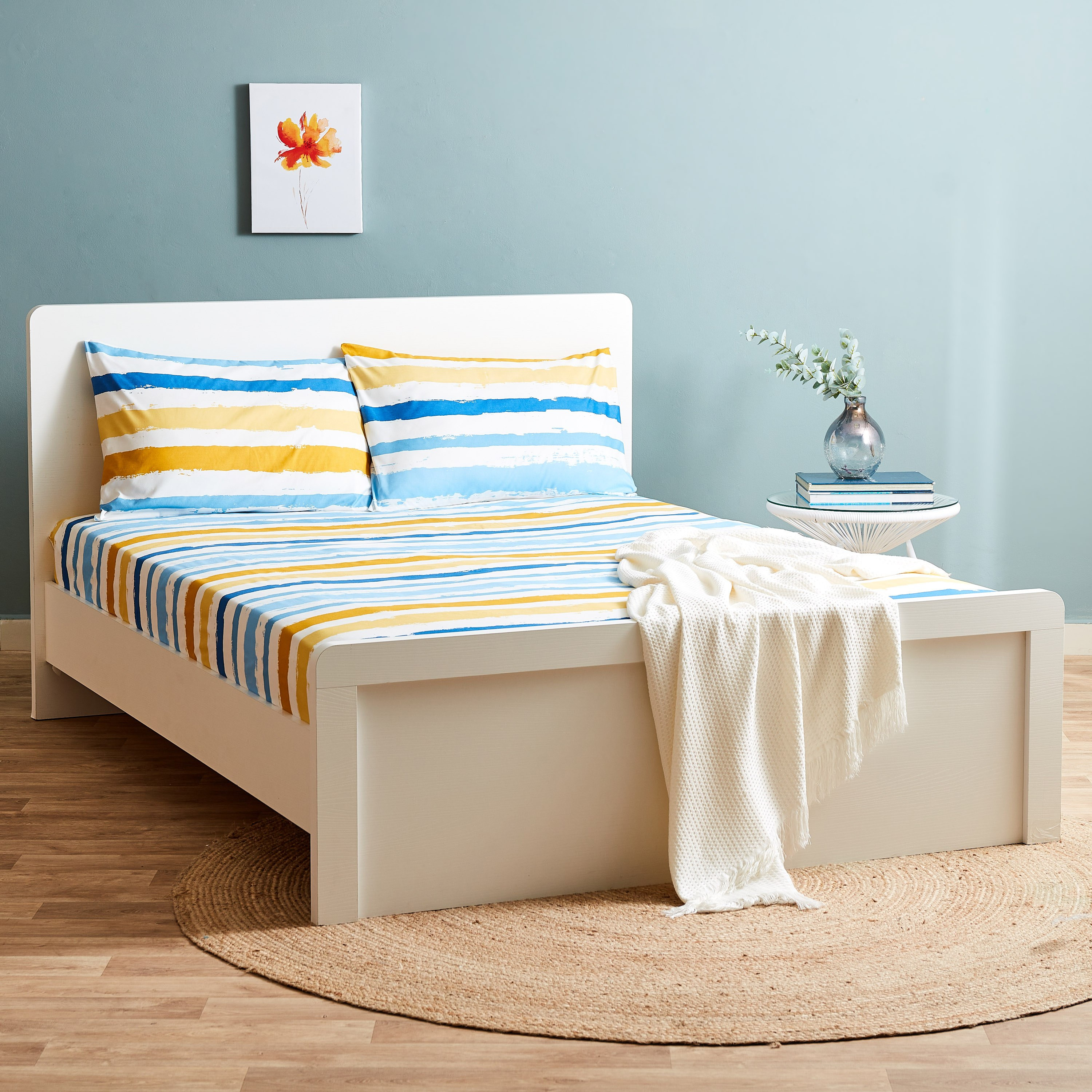 طقم شرشف مسطّح كينج 3 قطع من أونتاريو براشد ستروك - 240x240 سم-hbxhomeware-hbxbedroom-image-8