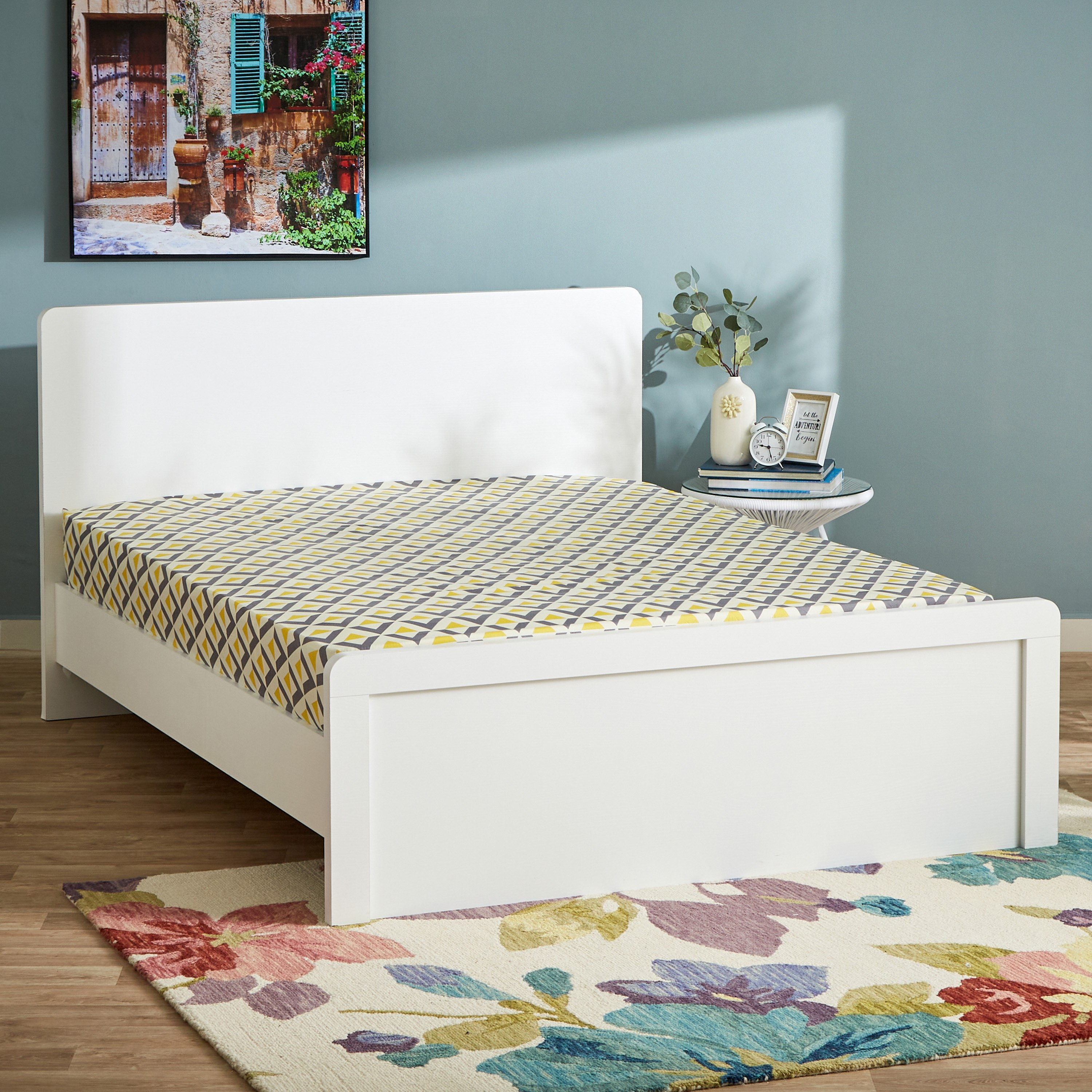 شرشف سرير مطاطي كينج من أونتاريو أزتيك - 180x200+20 سم-hbxhomeware-hbxbedroom-image-1