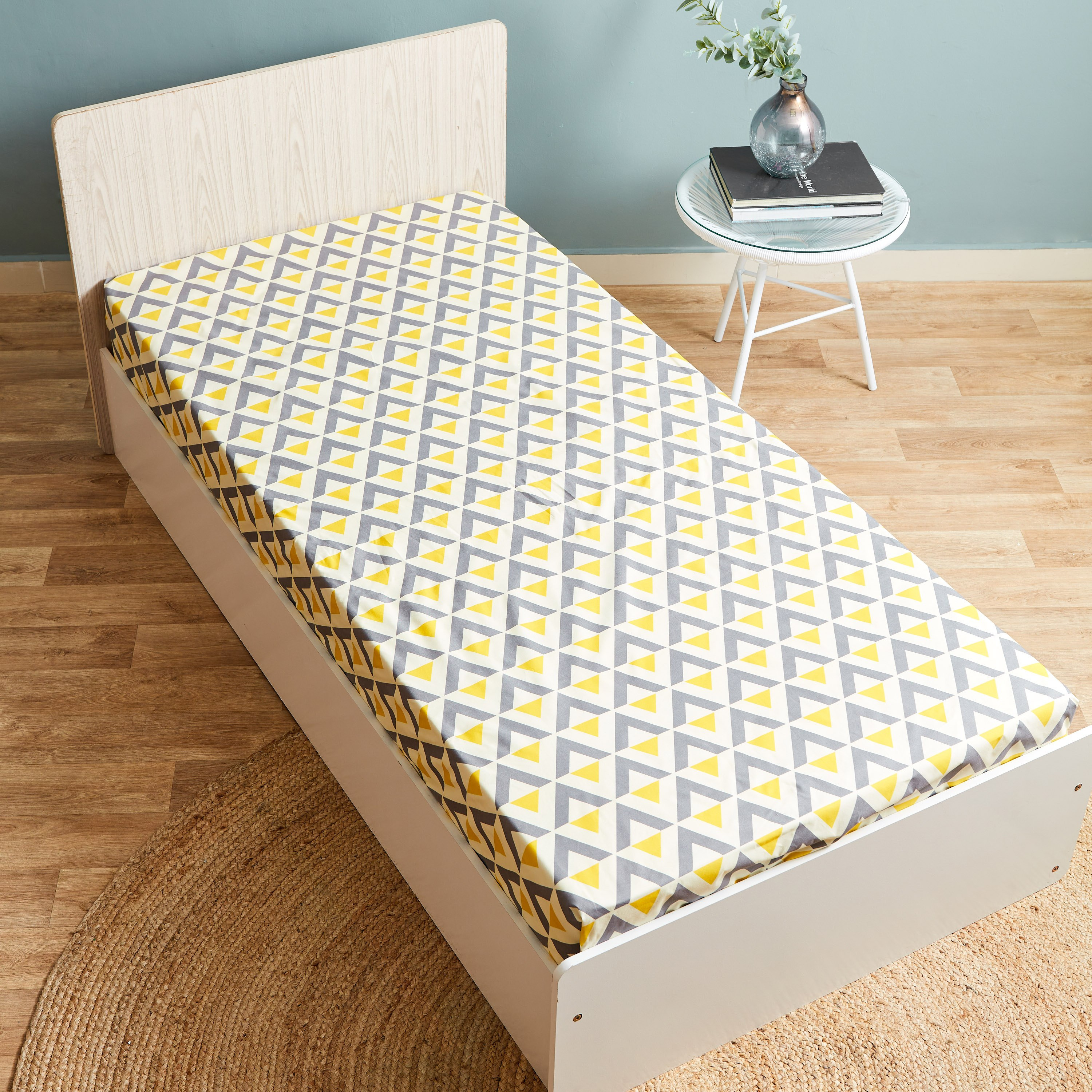طقم شرشف سرير مسّطح فردي من أونتاريو أزتيك - 140×240 سم-hbxhomeware-bedding-flatsheets-image-4