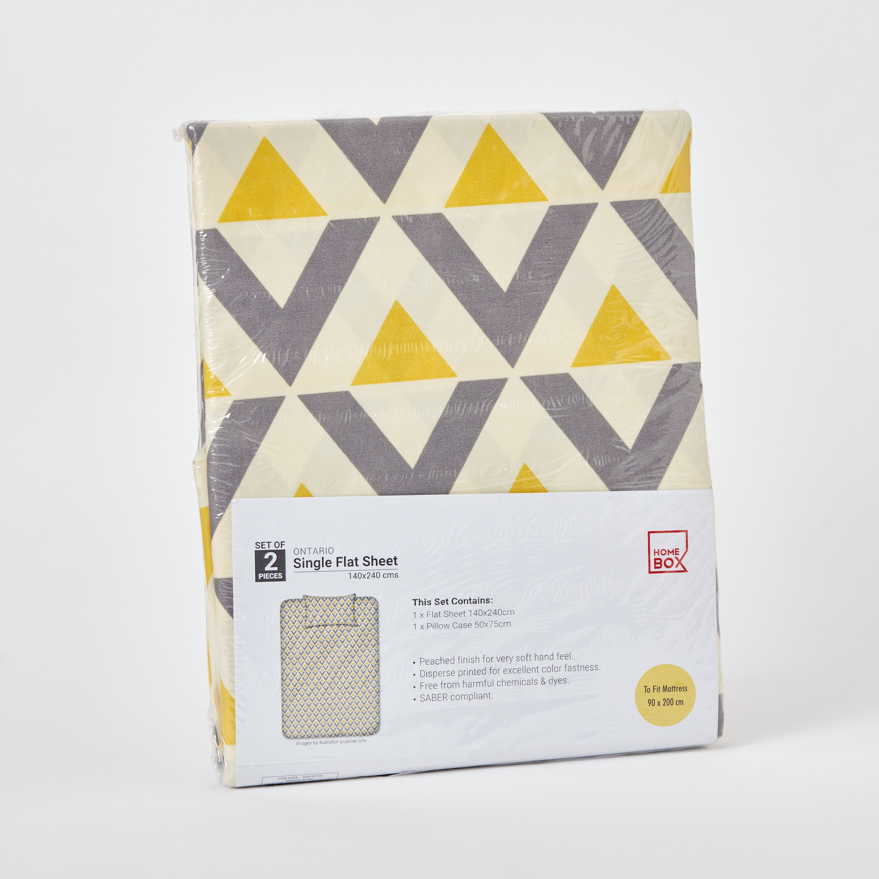 طقم شرشف سرير مسّطح فردي من أونتاريو أزتيك - 140×240 سم-hbxhomeware-bedding-flatsheets-image-9