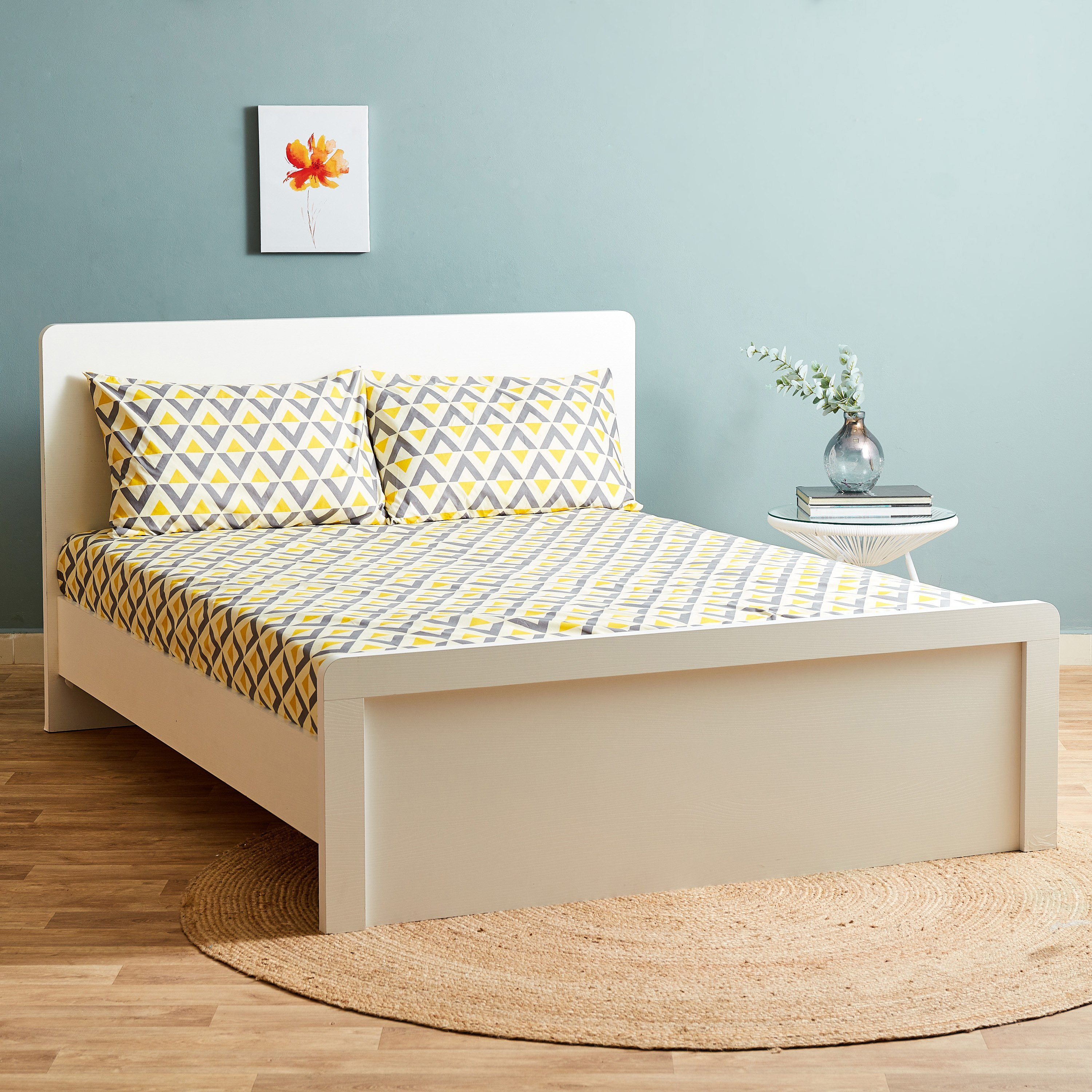 طقم شرشف مسطّح كينج 3 قطع من أونتاريو أزتيك - 240x240 سم-hbxhomeware-hbxbedroom-image-1