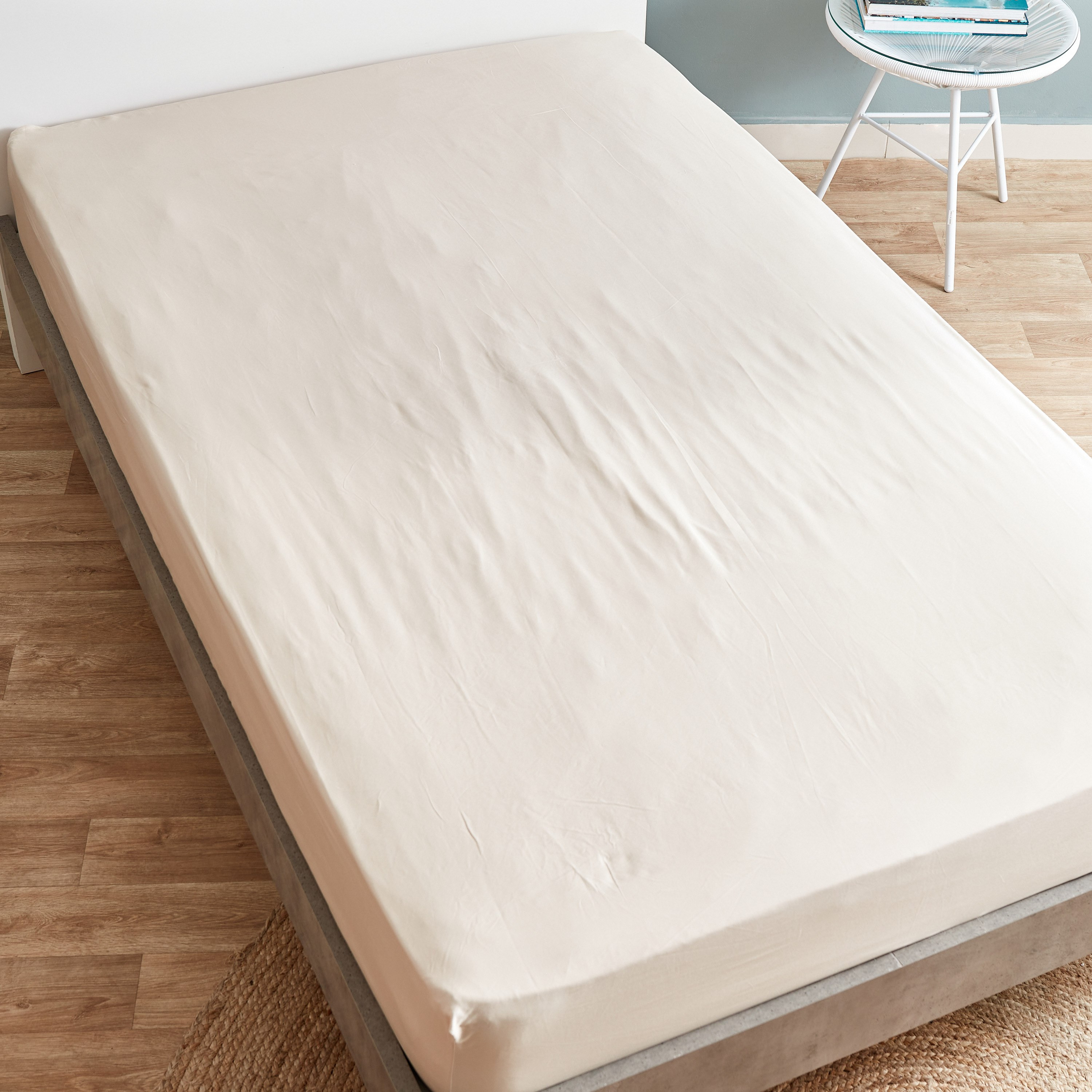 شرشف مطاطي مزدوج معالج من إيكو ريتش - 120x200+33 سم-hbxhomeware-hbxbedroom-image-3