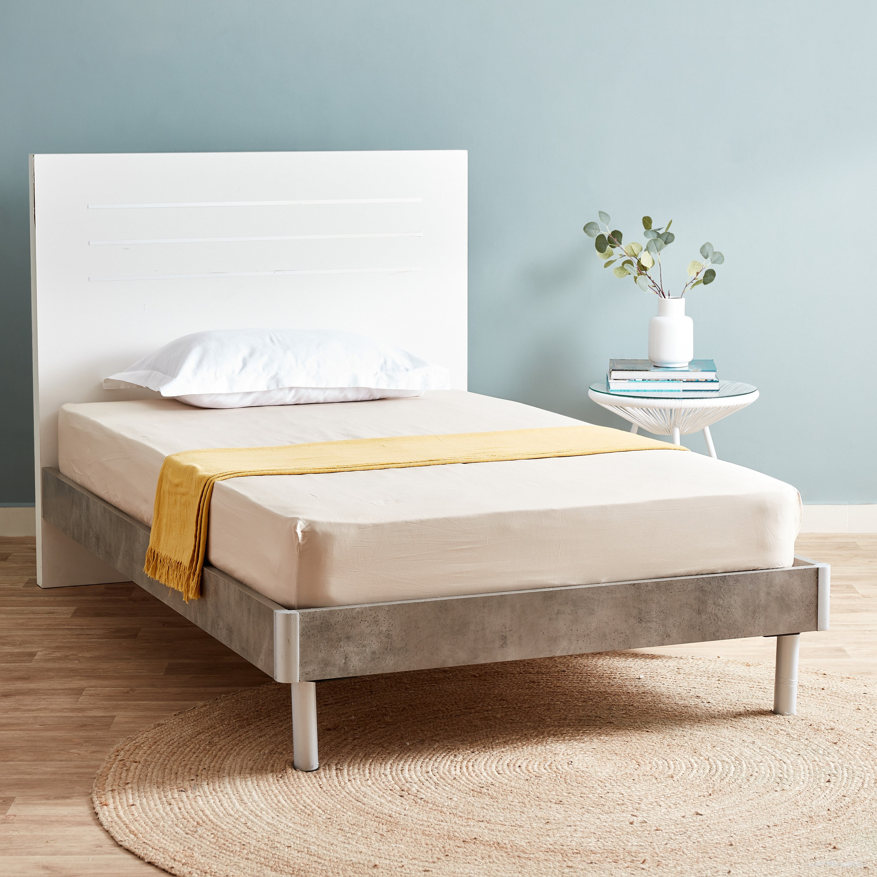 شرشف مطاطي مزدوج معالج من إيكو ريتش - 120x200+33 سم-hbxhomeware-hbxbedroom-image-7