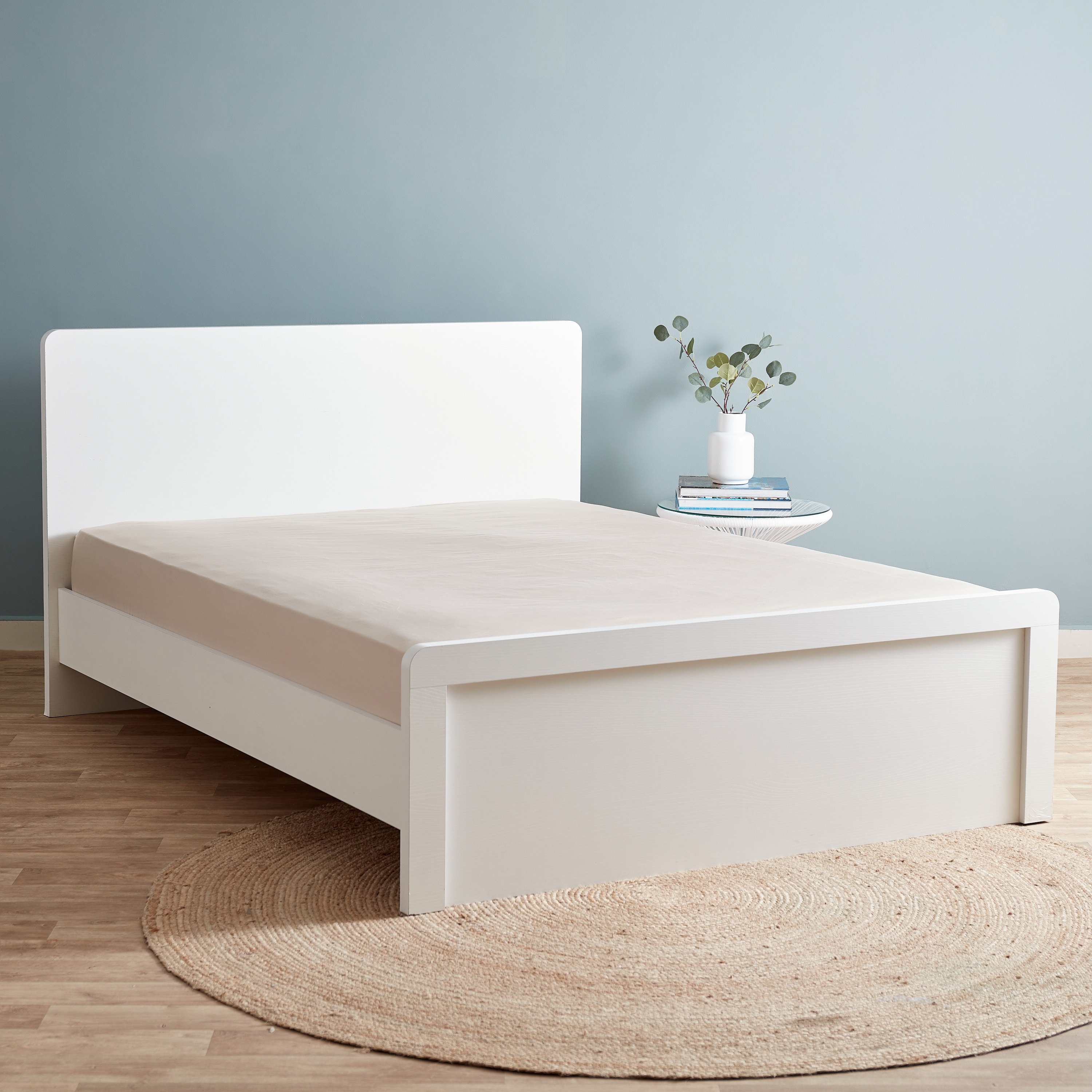 شرشف مطاطي كوين معالج من إيكو ريتش - 150x200+33 سم-hbxhomeware-hbxbedroom-image-1