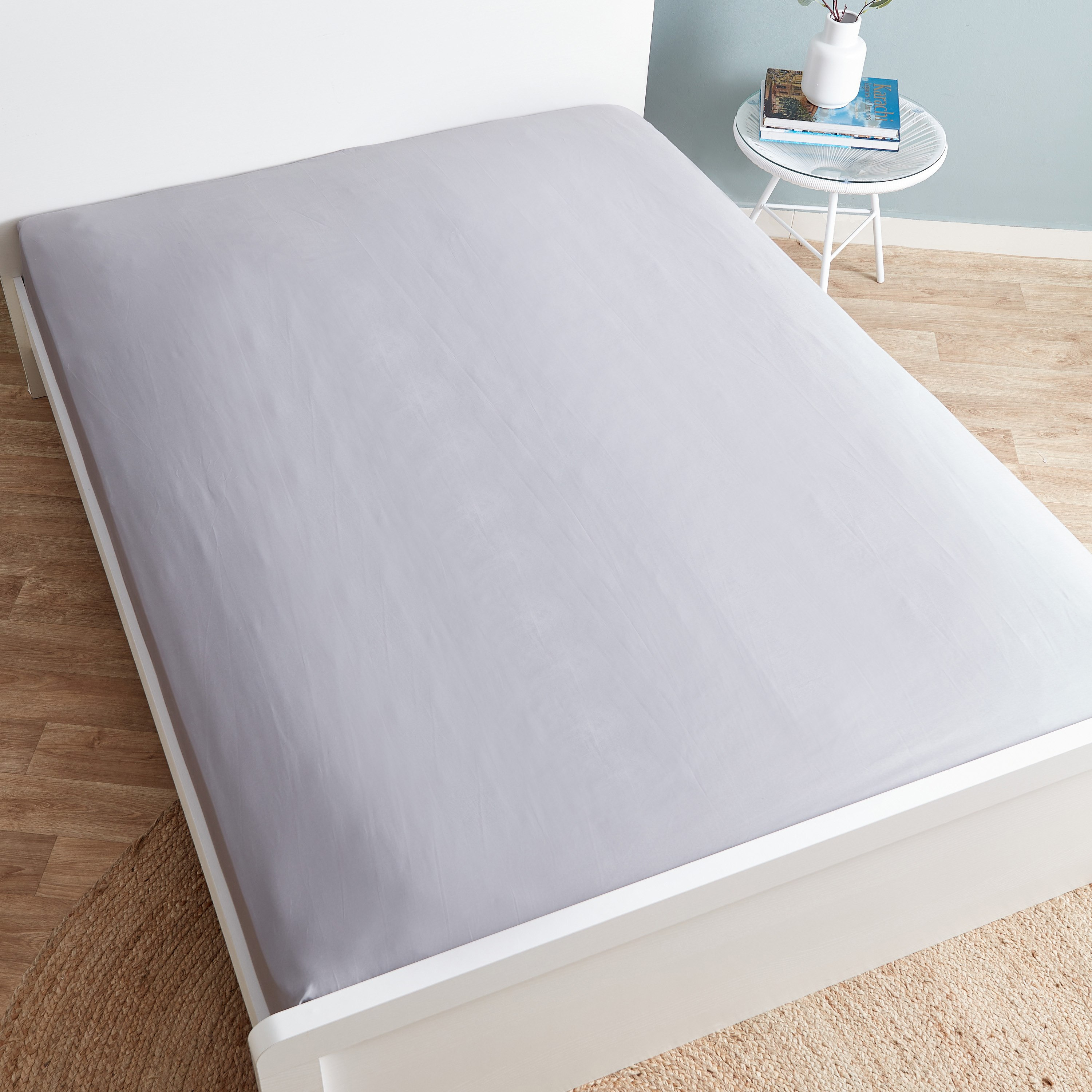 شرشف مطاطي كوين معالج من إيكو ريتش - 150x200+33 سم-hbxhomeware-hbxbedroom-image-3