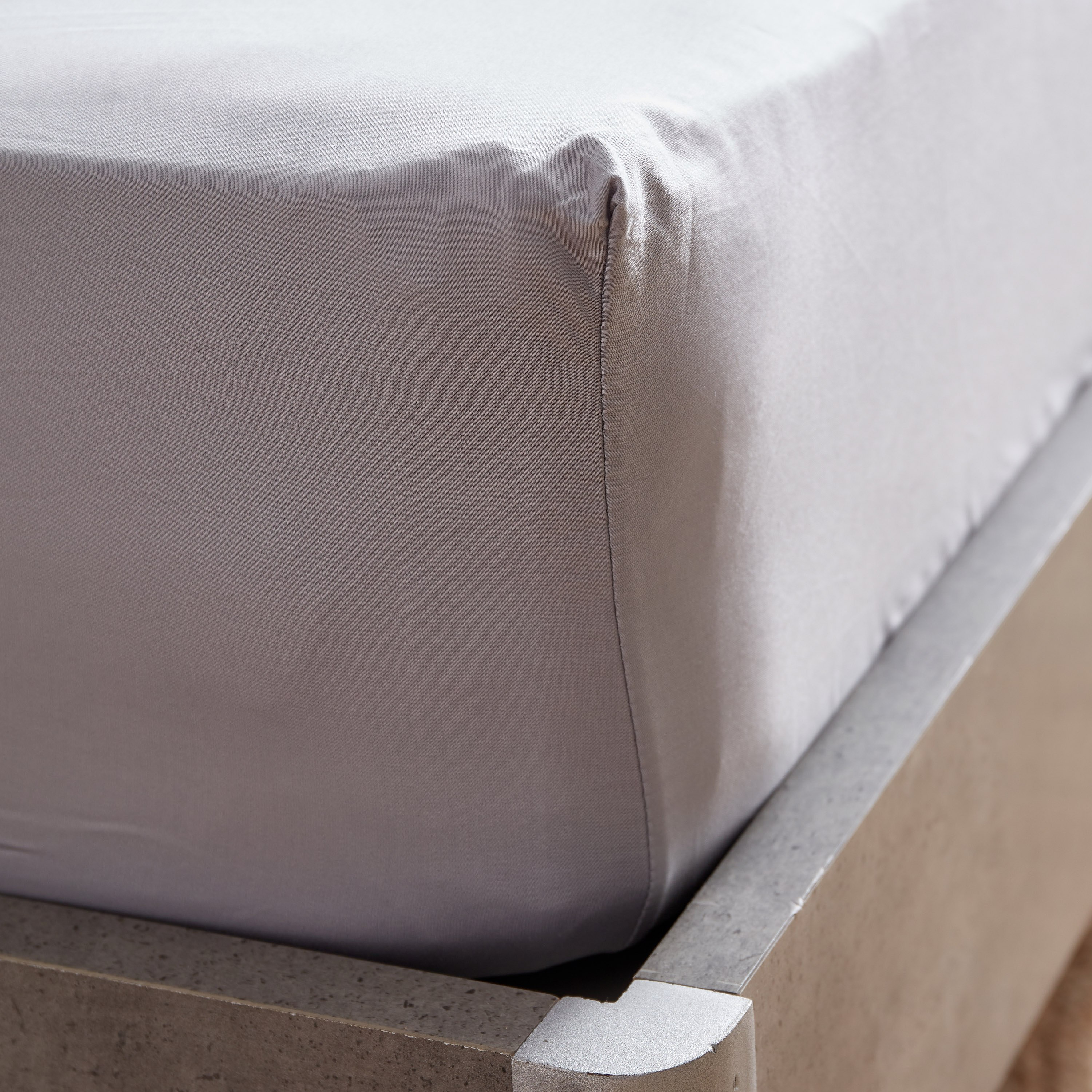 شرشف مطاطي مزدوج معالج من إيكو ريتش - 120x200+33 سم-hbxhomeware-bedding-fittedsheets-image-5