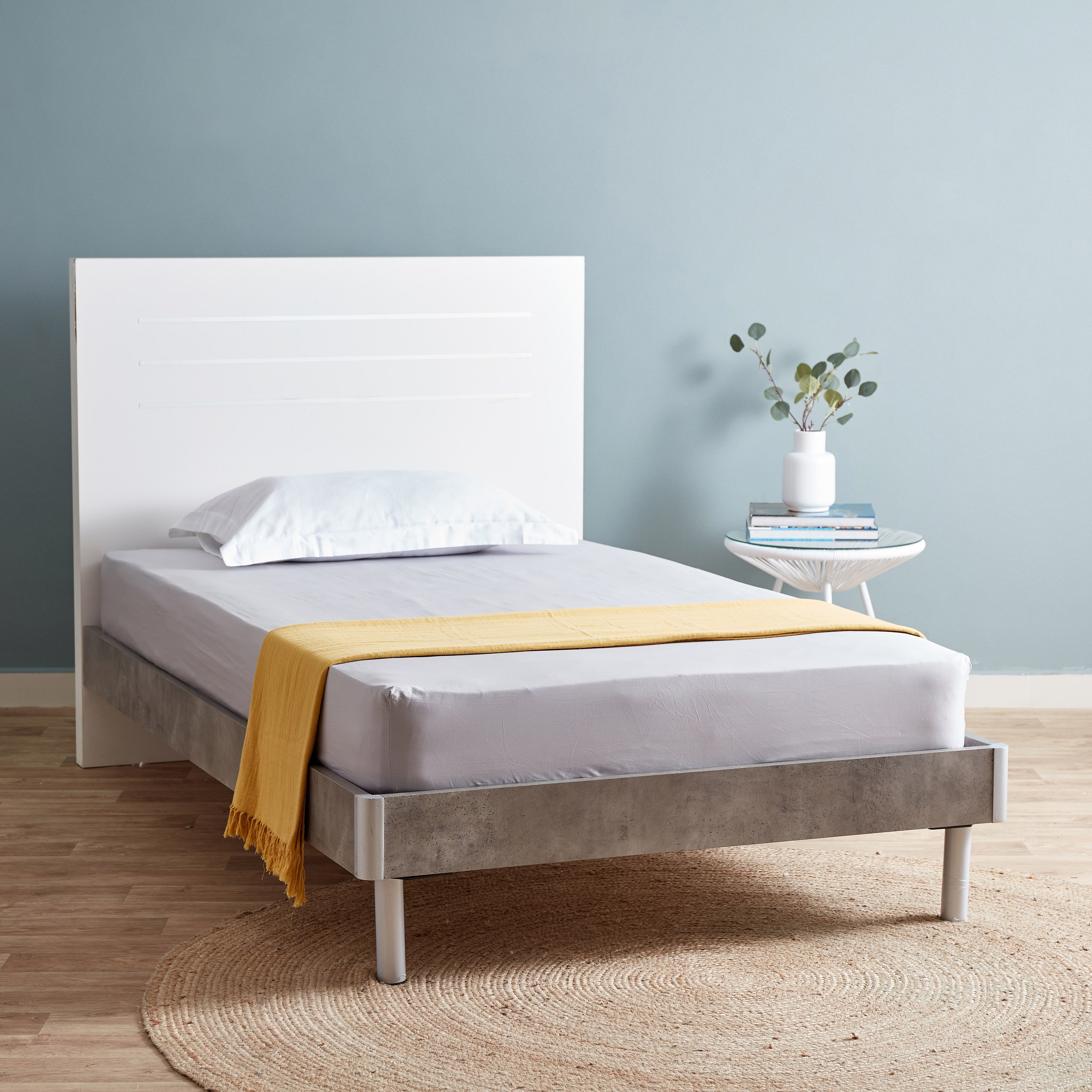 شرشف مطاطي مزدوج معالج من إيكو ريتش - 120x200+33 سم-hbxhomeware-bedding-fittedsheets-image-7