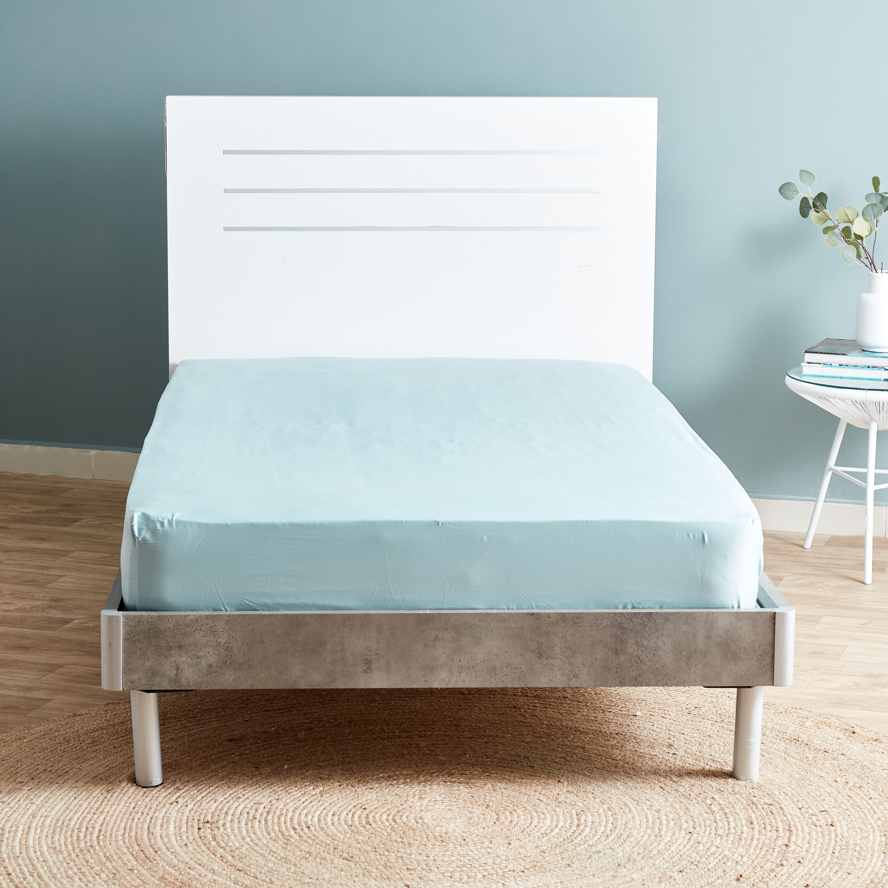 شرشف مطاطي مزدوج معالج من إيكو ريتش - 120x200+33 سم-hbxhomeware-hbxbedroom-image-2
