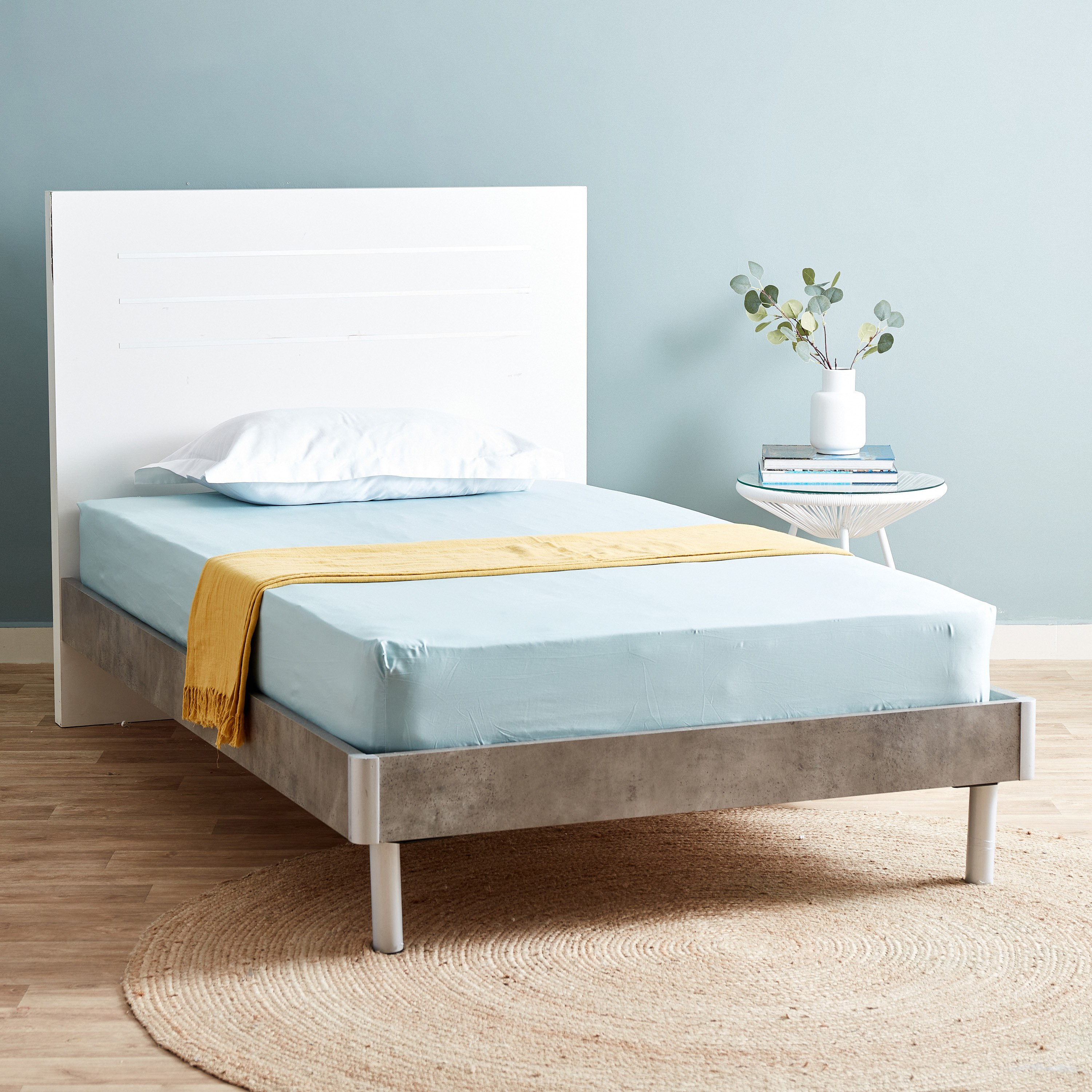 شرشف مطاطي مزدوج معالج من إيكو ريتش - 120x200+33 سم-hbxhomeware-hbxbedroom-image-7