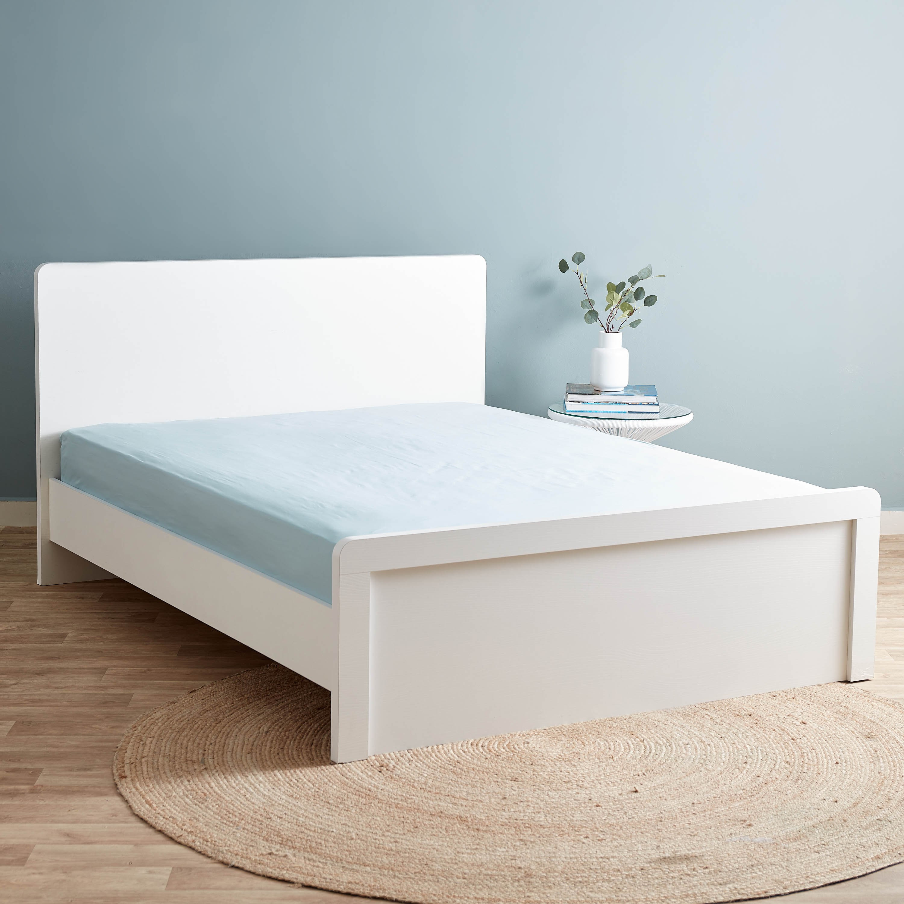 شرشف مطّاطي كوين معالج من إيكو ريتش - 150x200+33 سم-hbxhomeware-hbxbedroom-image-1