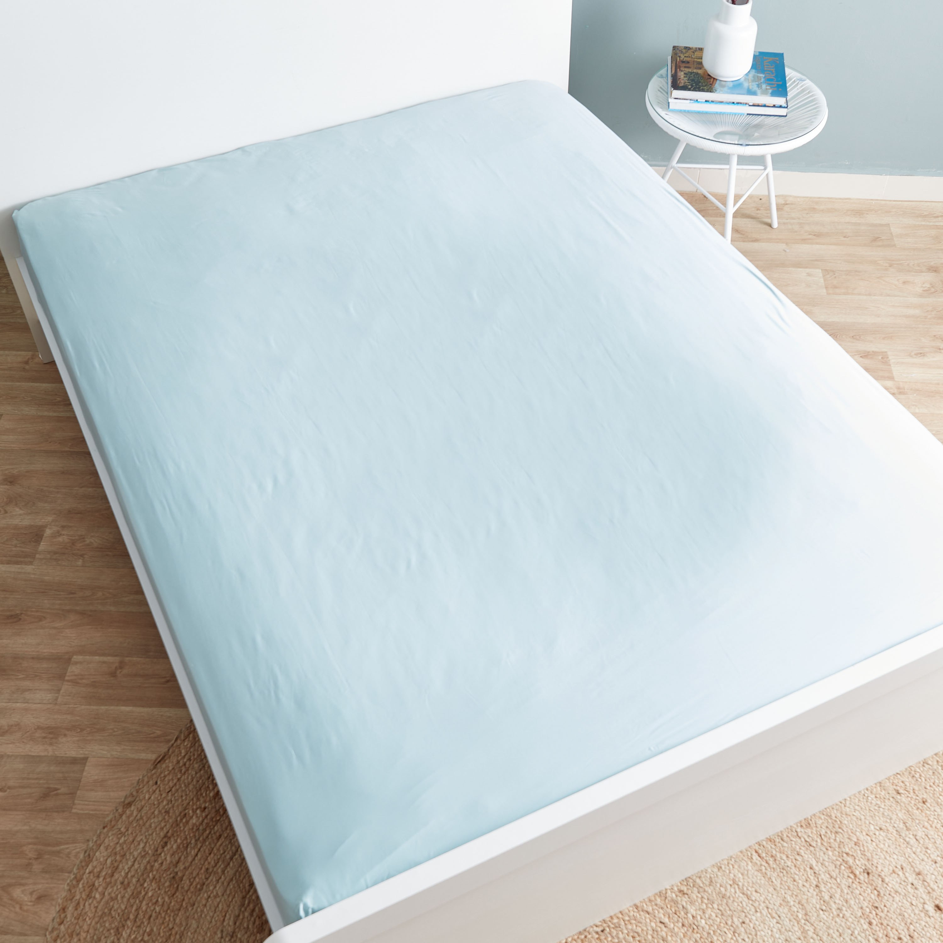 شرشف مطّاطي كوين معالج من إيكو ريتش - 150x200+33 سم-hbxhomeware-hbxbedroom-image-3