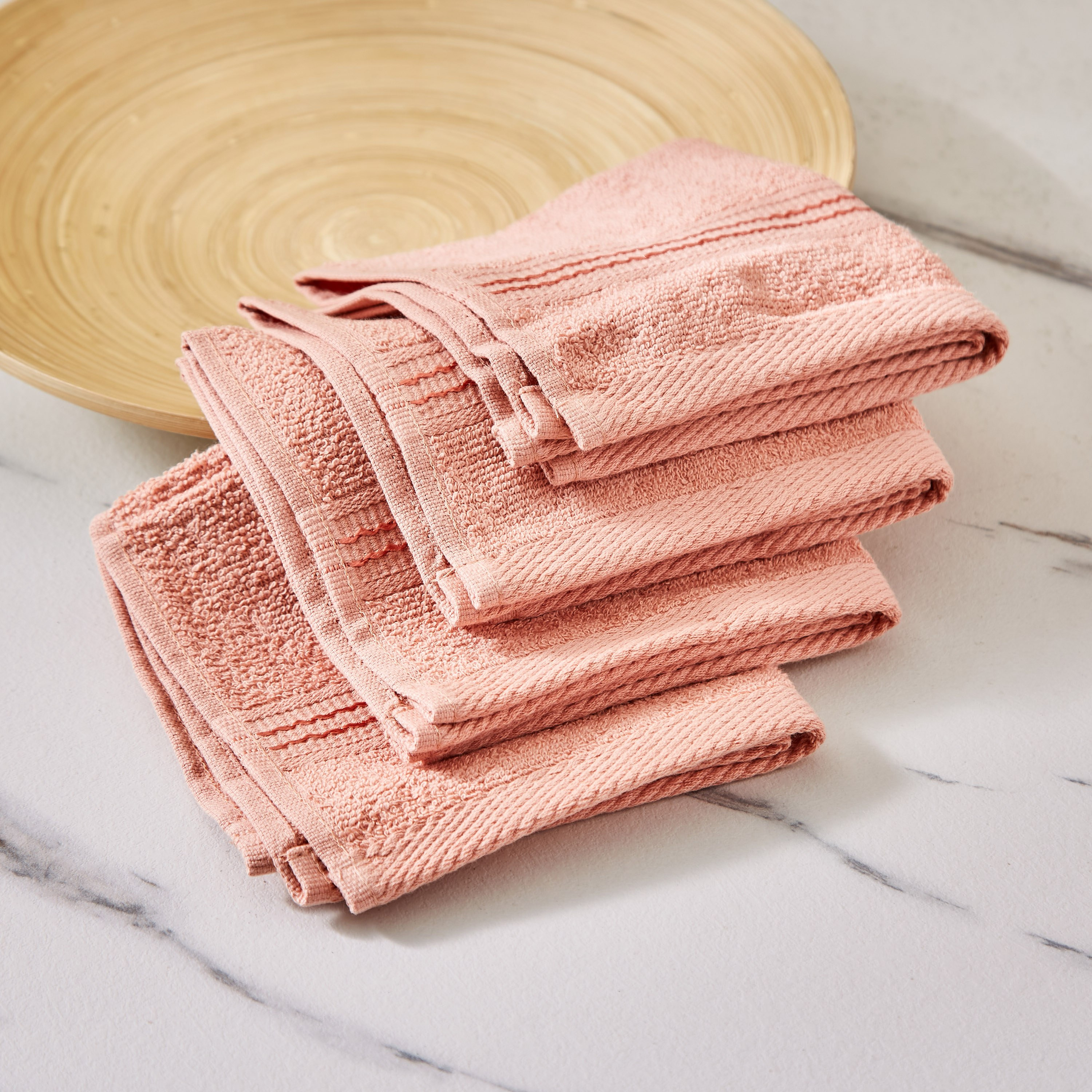 طقم مناشف وجه ممشطة 4 قطع من إسينشيال - 30x30 سم-hbxbathroom-bathroomtextiles-image-2